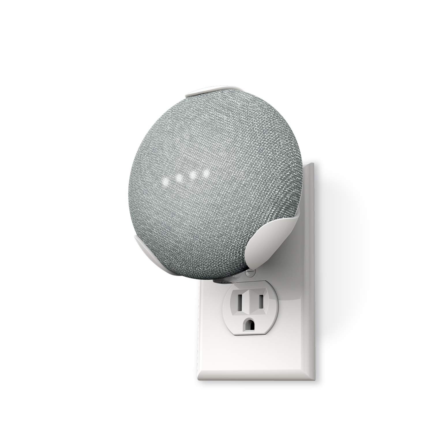360 Electrical 360580 PowerClip Outlet Mount for Google Home Mini - Chalk