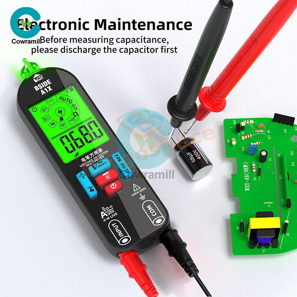 BSIDE A1X Digital Multimeter Voltage Tester Detector DC/ACVoltage Resistance US