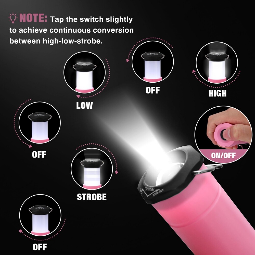 EverBrite 2-in-1 Portable Lantern Flashlight with 3 Mode Mini Flashlight Lantern