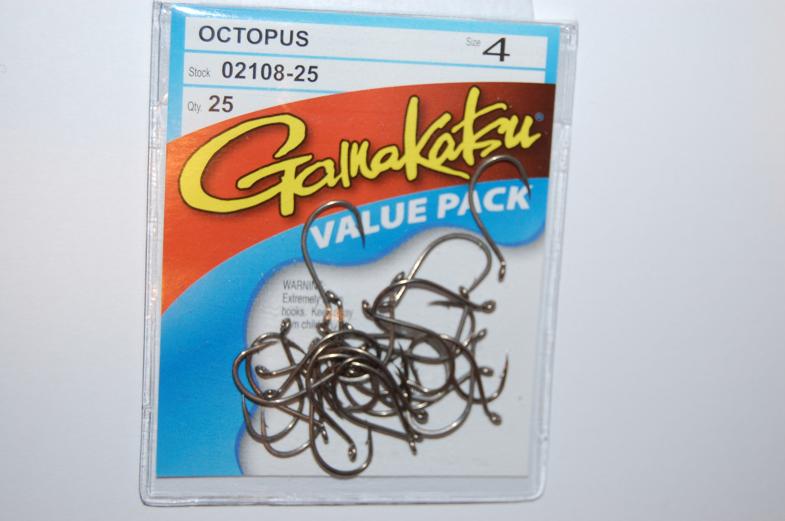 gamakatsu octopus hooks size 4 25 per pack 02108-25 value pack