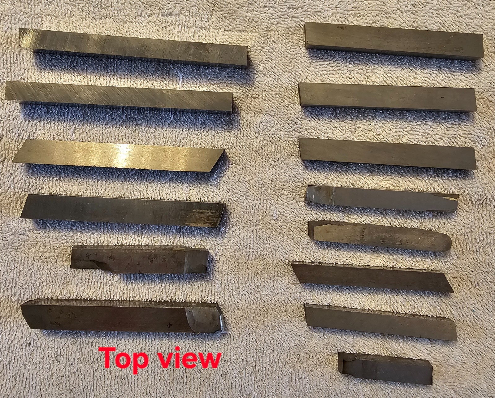 19 NEW AND USED LATHE HSS CUTTING TOOLS VARIOUS SIZES