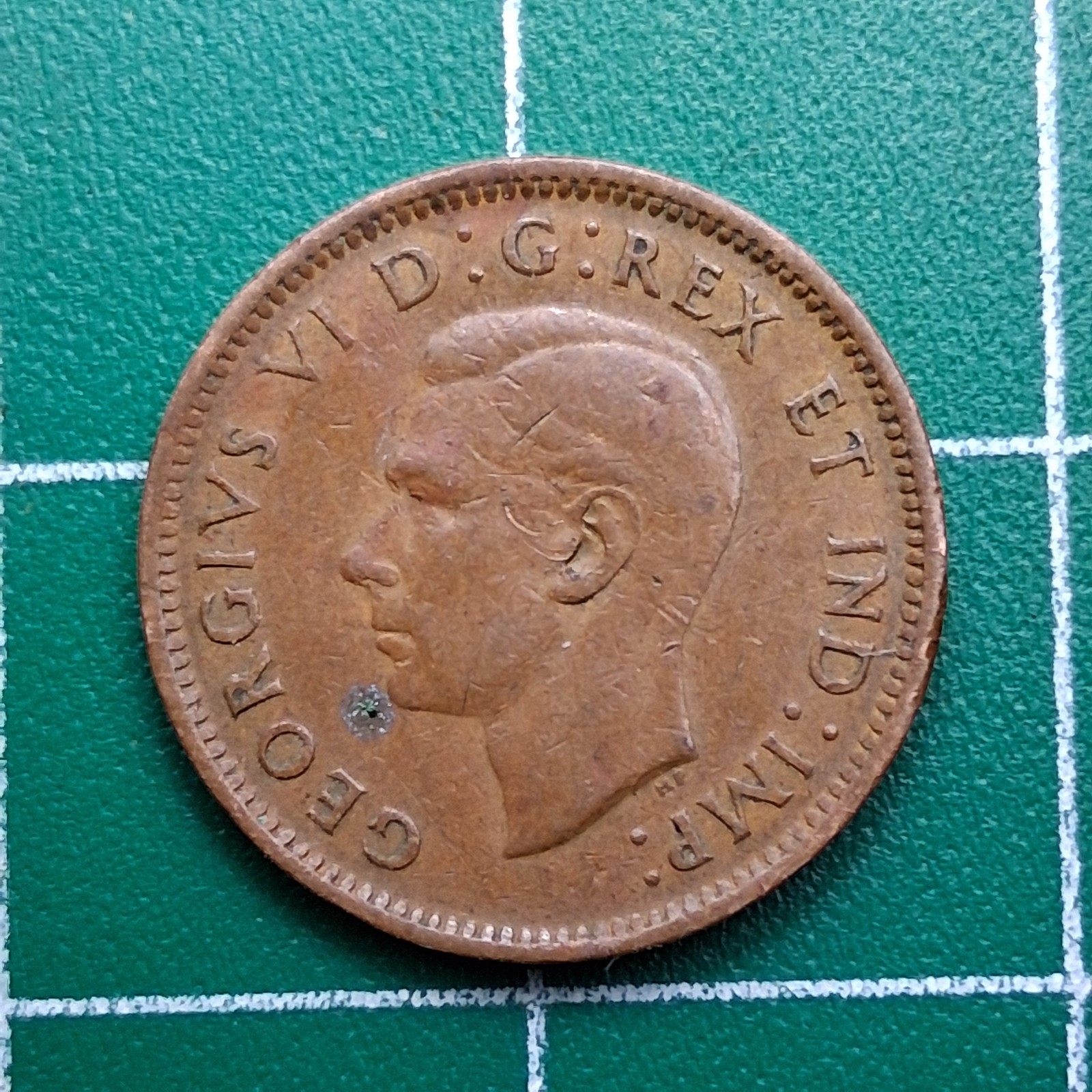 1942 Canada 1 Cent King George VI / Maple Leaf Bronze Coin