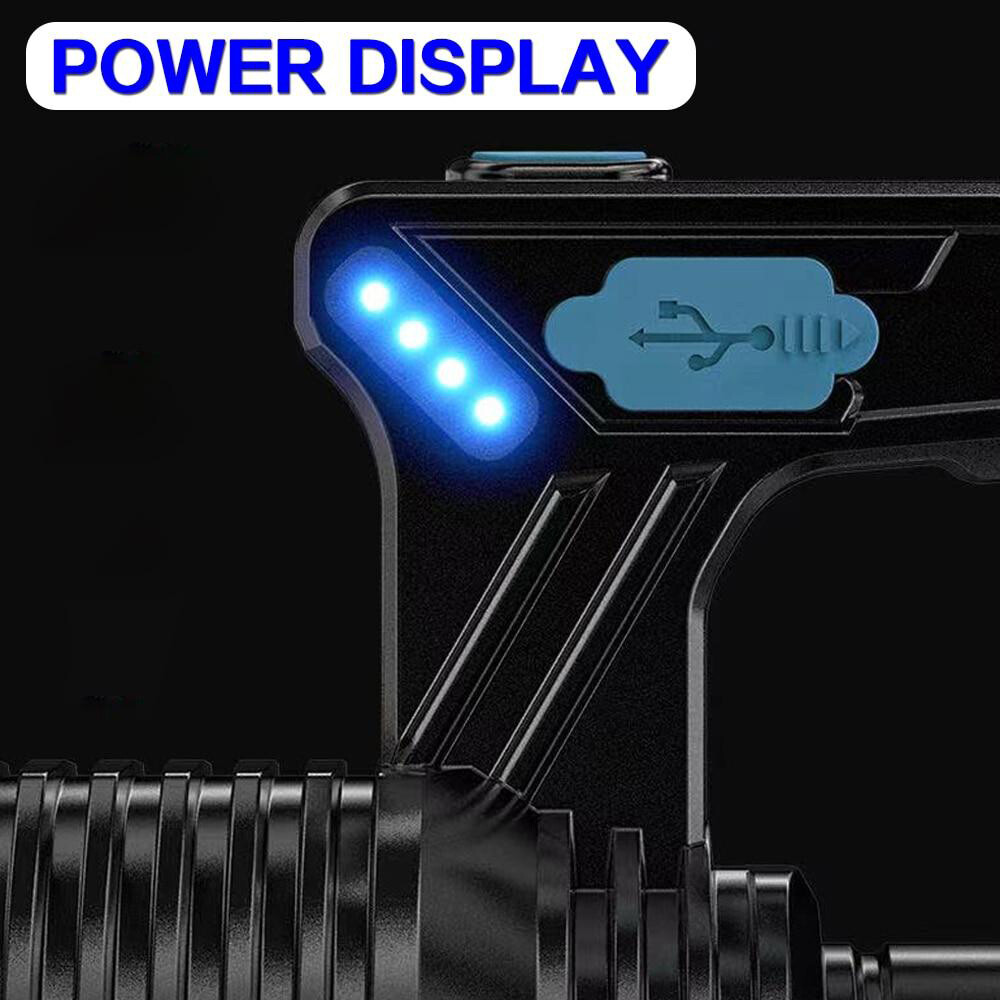 12000000LM LED Flashlight Tactical Torch Lamp Worklight USB Rechargeable Light