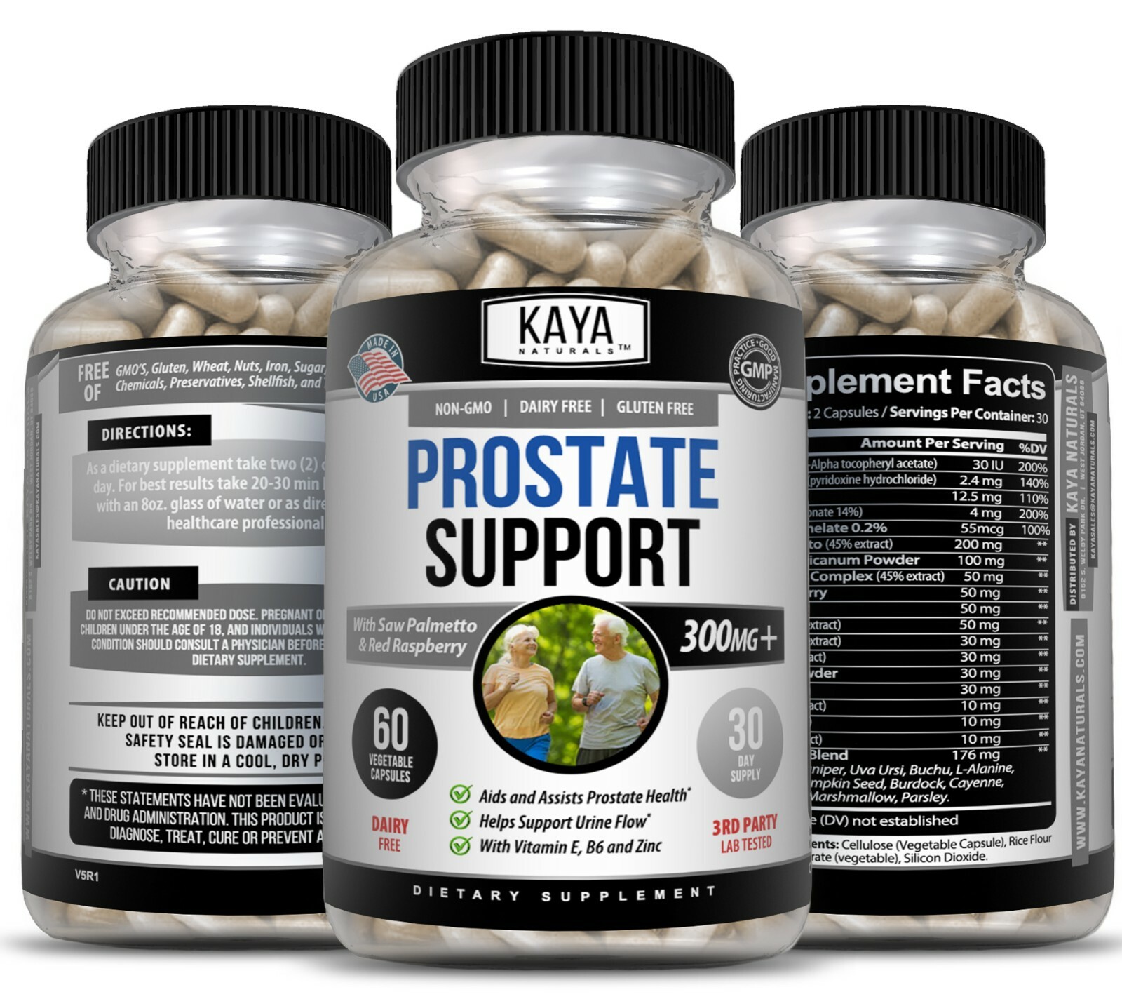 (2 Pack) Prostate Support - Reduce Frequent Urination, Stamina supplement 60ct
