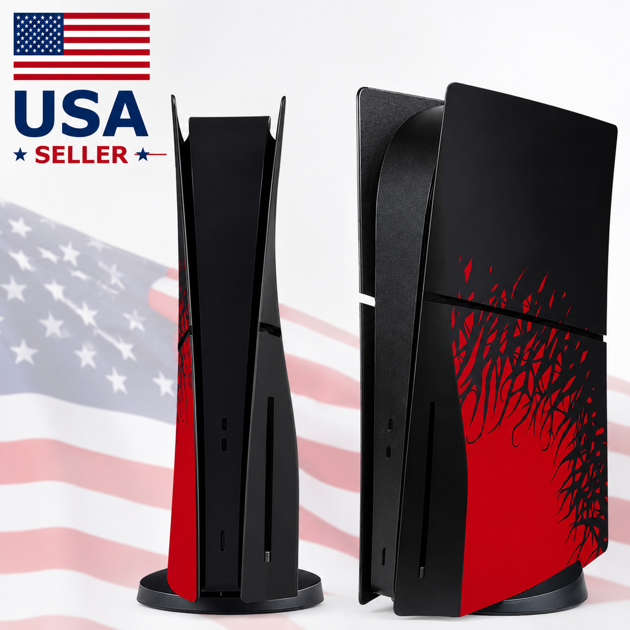 Faceplate Cover Plates for PS5 Slim Disc Edition 4 Panel Shell Set
