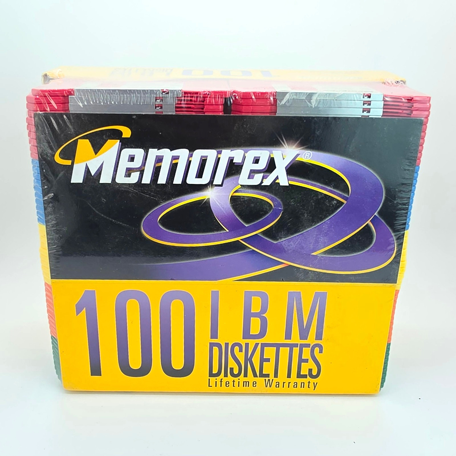 Memorex 3.5" Floppy Computer Disks HD IBM PC Formatted 5 Colors 100 Pack Sealed