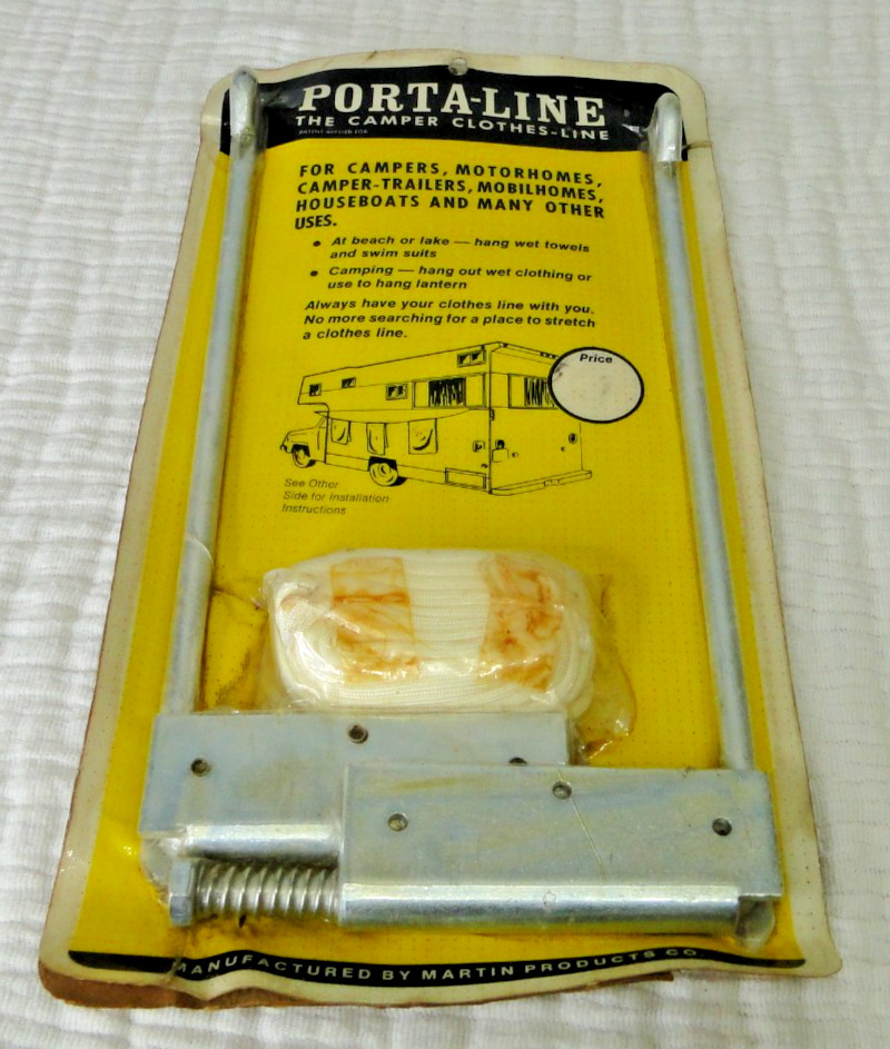 Vintage Mid Century Martin Co. Porta-line Camper RV Houseboat Clothesline New