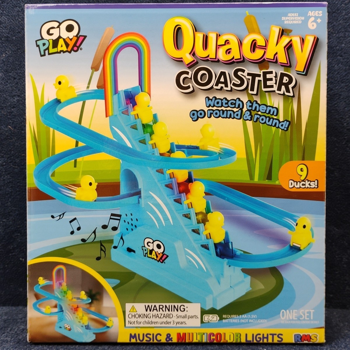 Go Play Quacky Roller Coaster 9 Ducks Race Track Playset Toy w Music New MTLD 5B