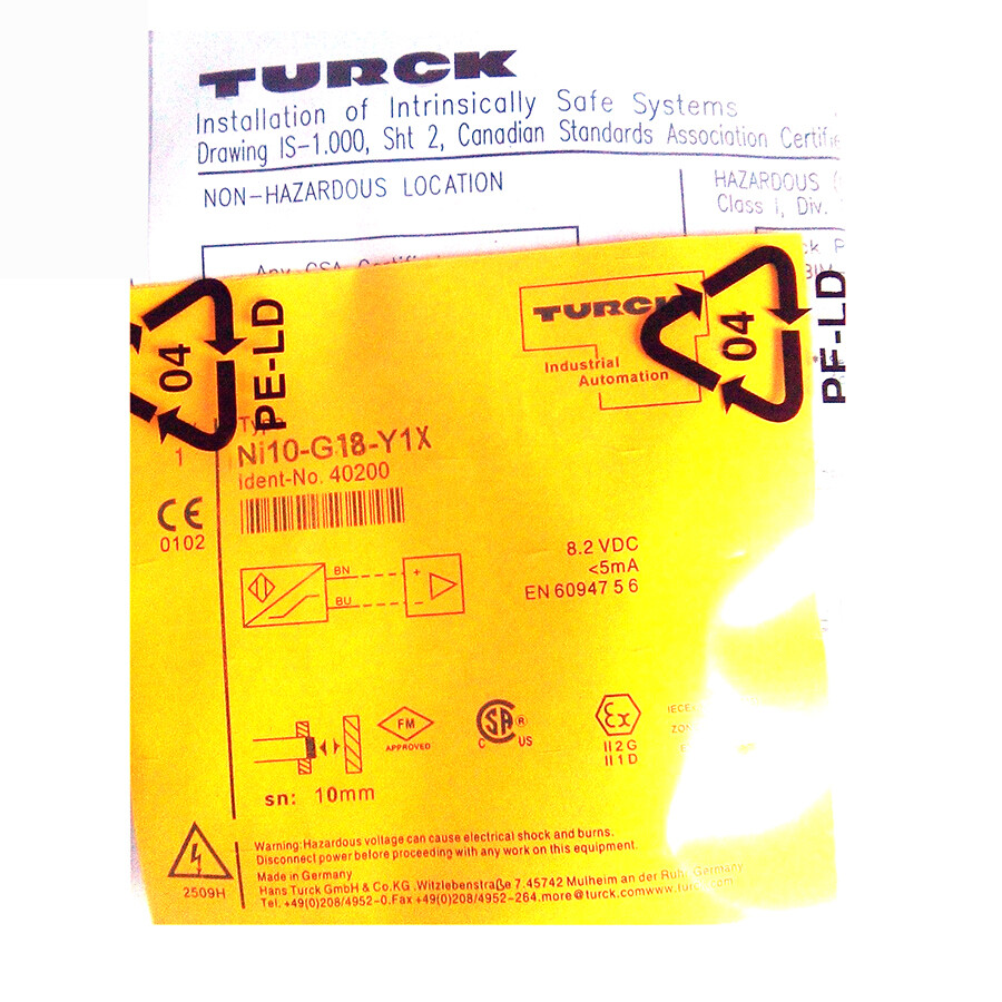 TURCK NI10-G18-Y1X 40151 Inductive sensor