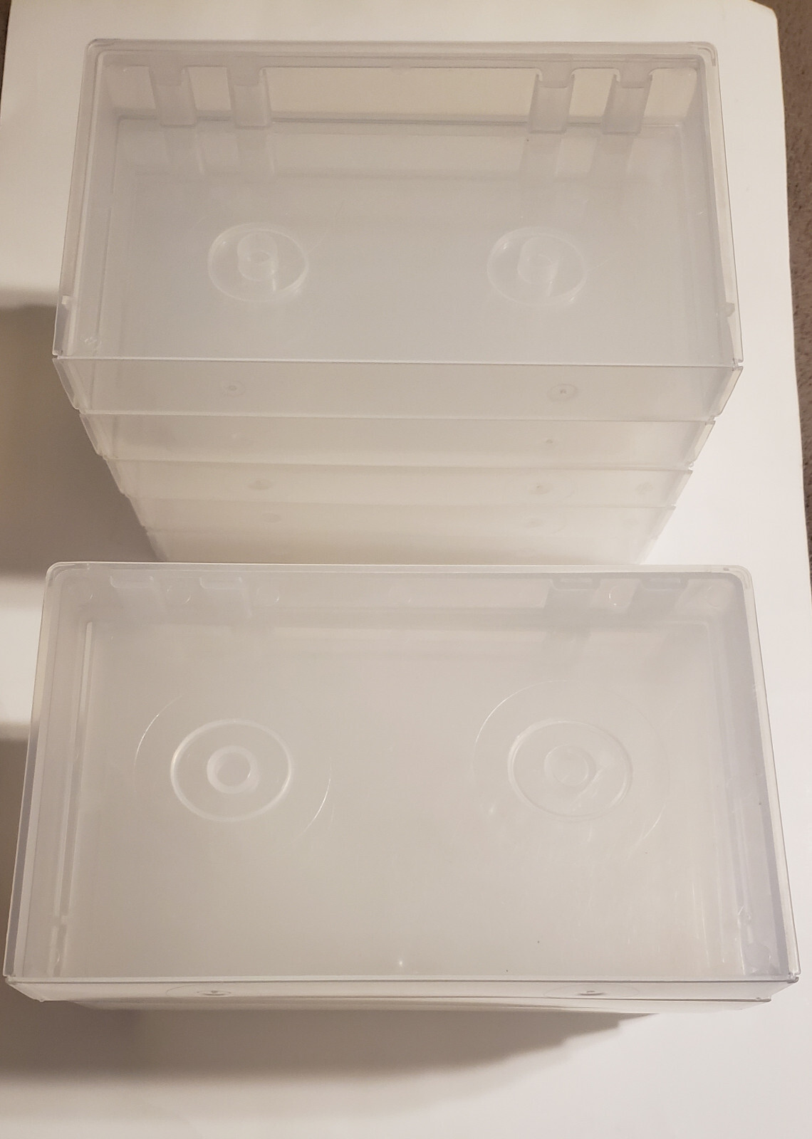 Clear VHS Tape Cases - Lot of 10 (Used)