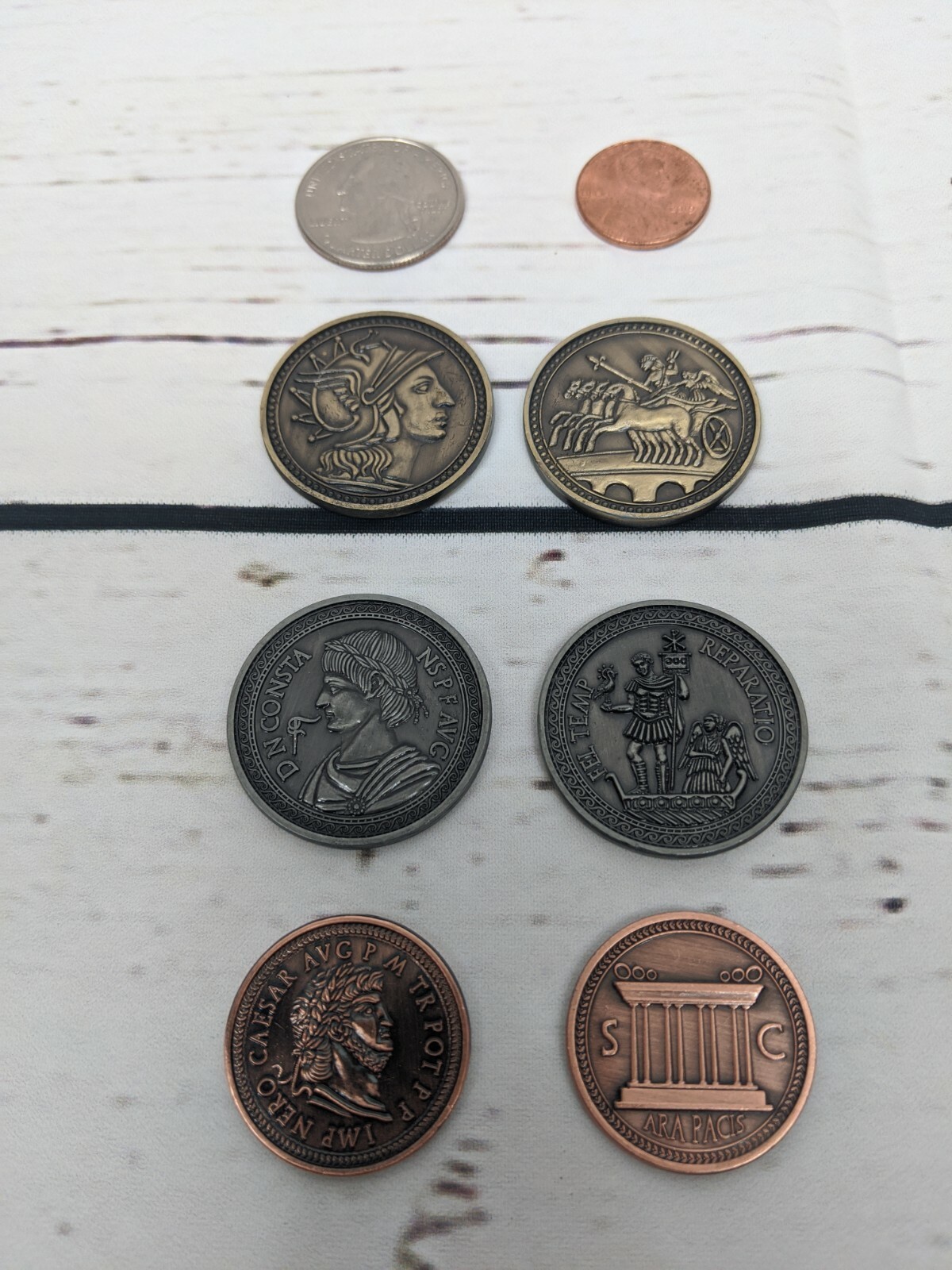 Fantasy Roman Coin Set LARP Board Game Role Playing RPG Rome Historical Cosplay
