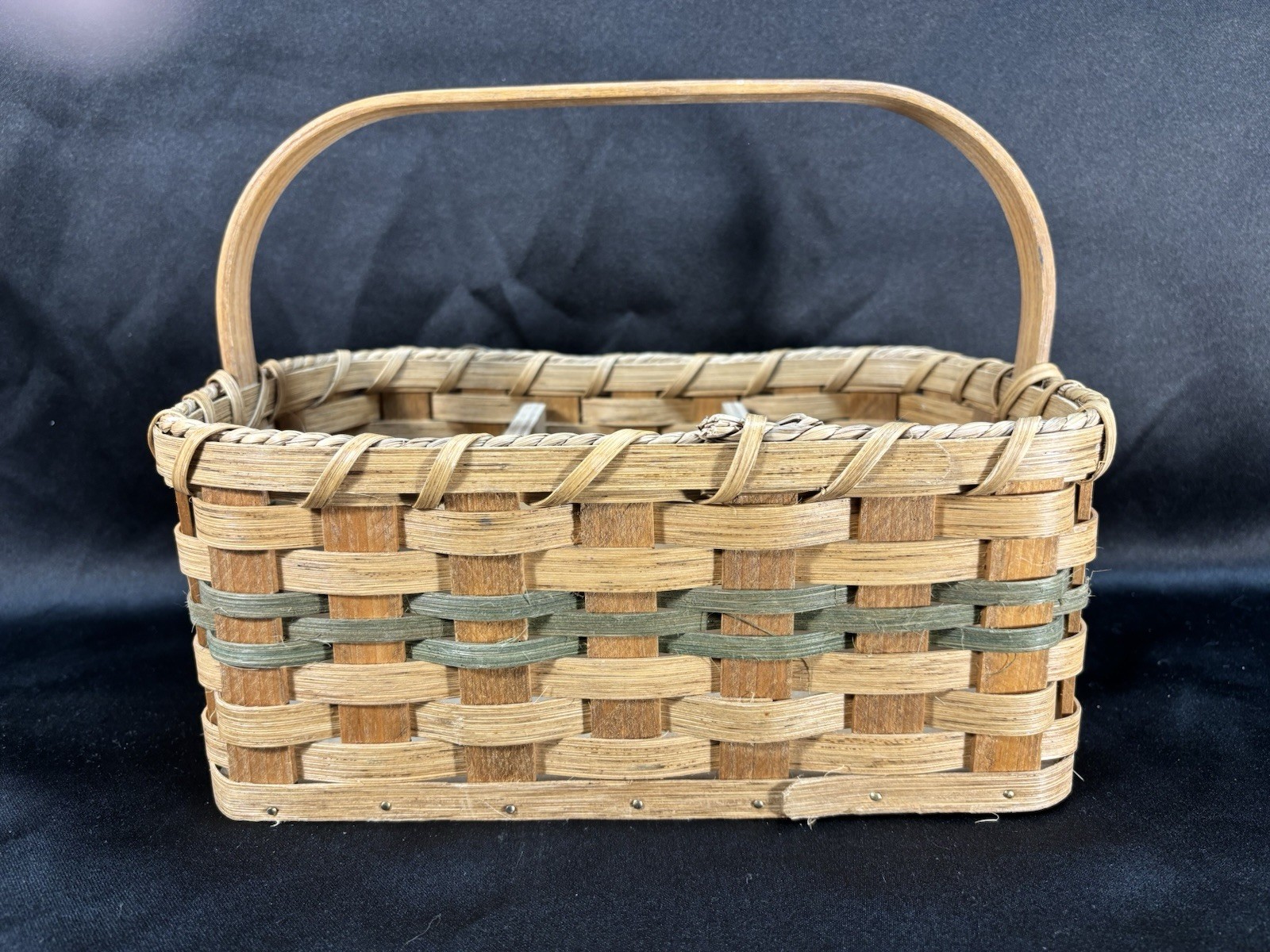 Vintage Amish Handmade Utensils Basket - 147