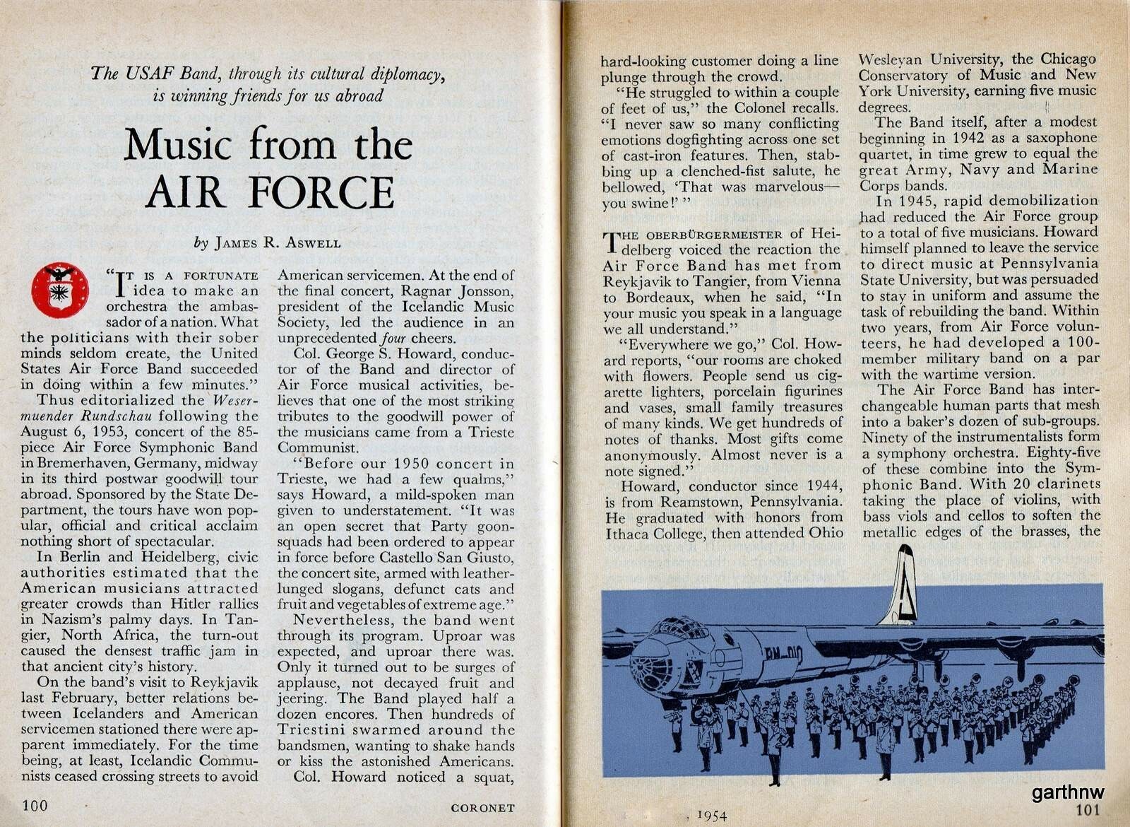 UNITED STATES AIR FORCE BAND 1954 ITS STORY & MISSION * MUSIC FROM THE USAF