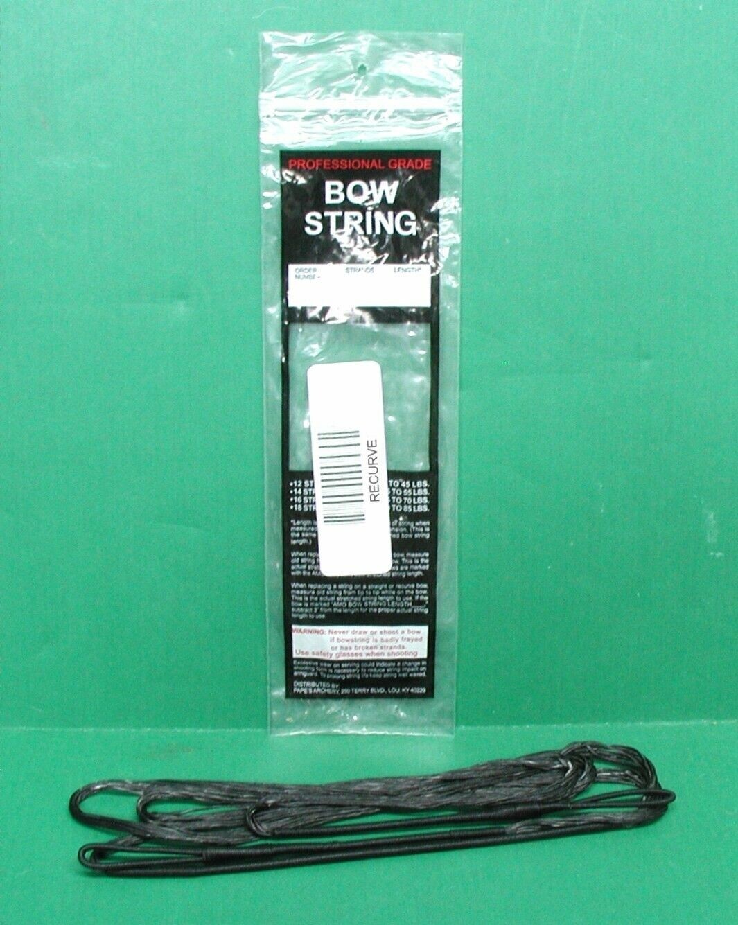 New Papes Professional Grade Recurve or Longbow String - 69" AMO 16 st B-50