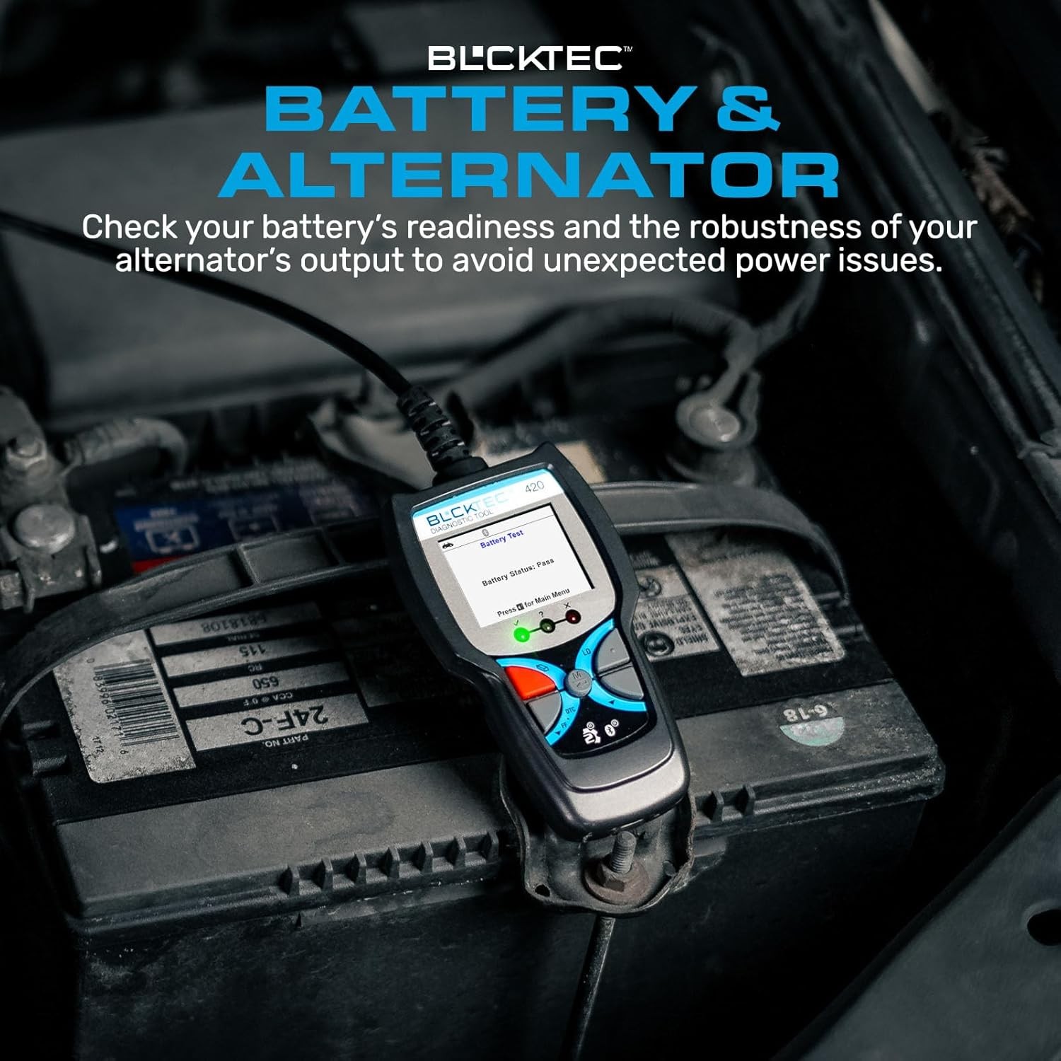 BLCKTEC 420 Bluetooth OBD2 Scanner Diagnostic Tool - Vehicle Code Reader for Car