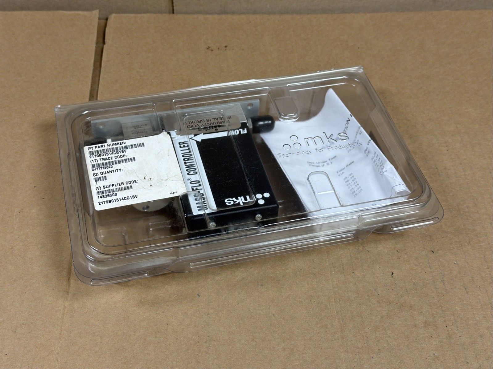 NEW MKS 2179B01314CG1BV Mass Flow Controller Meter 10000 sccm FAST SHIPPING