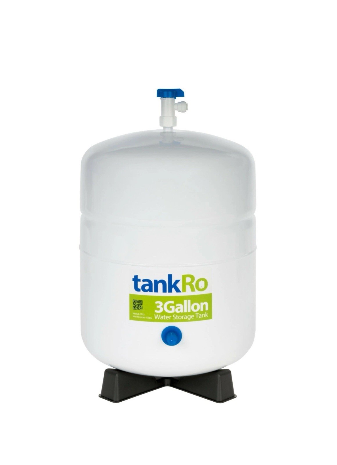 GTS3 3 Gallon RO Water Filtration Expansion Tank, Compact | White Finish