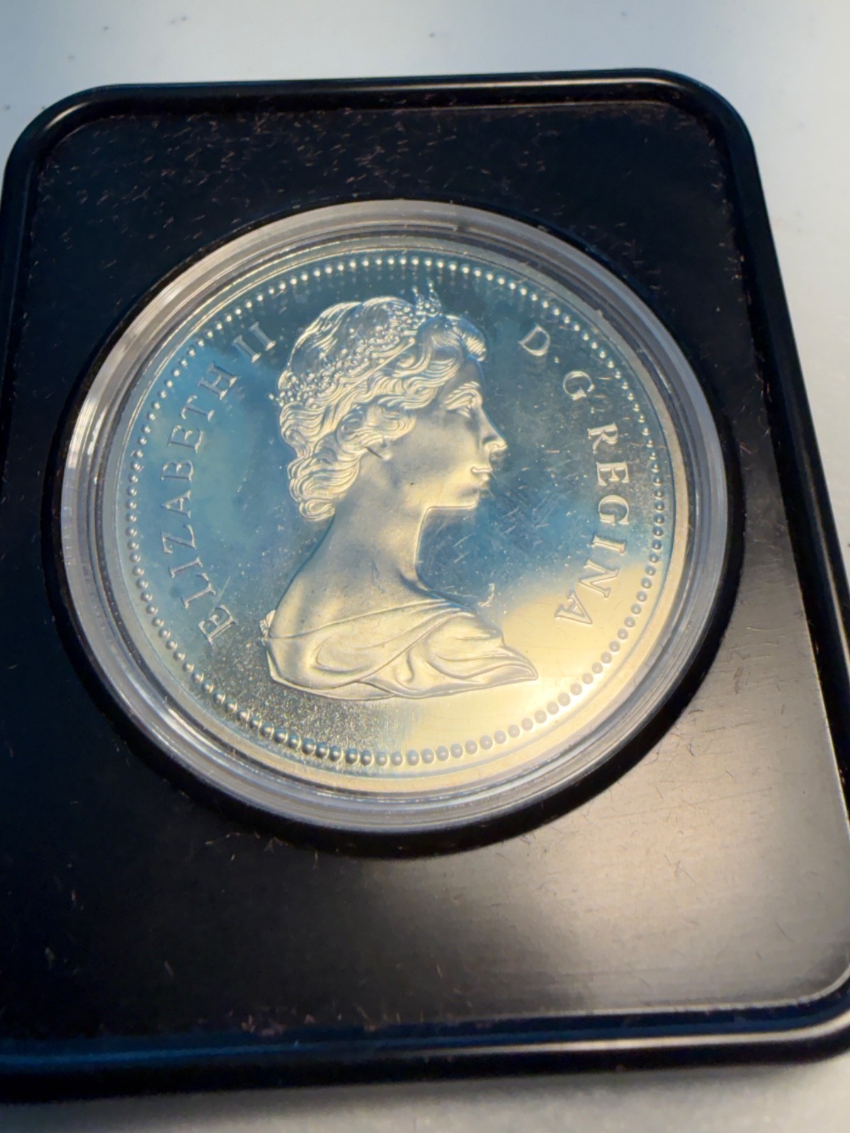 1974 Winnipeg Canada Silver Dollar encased