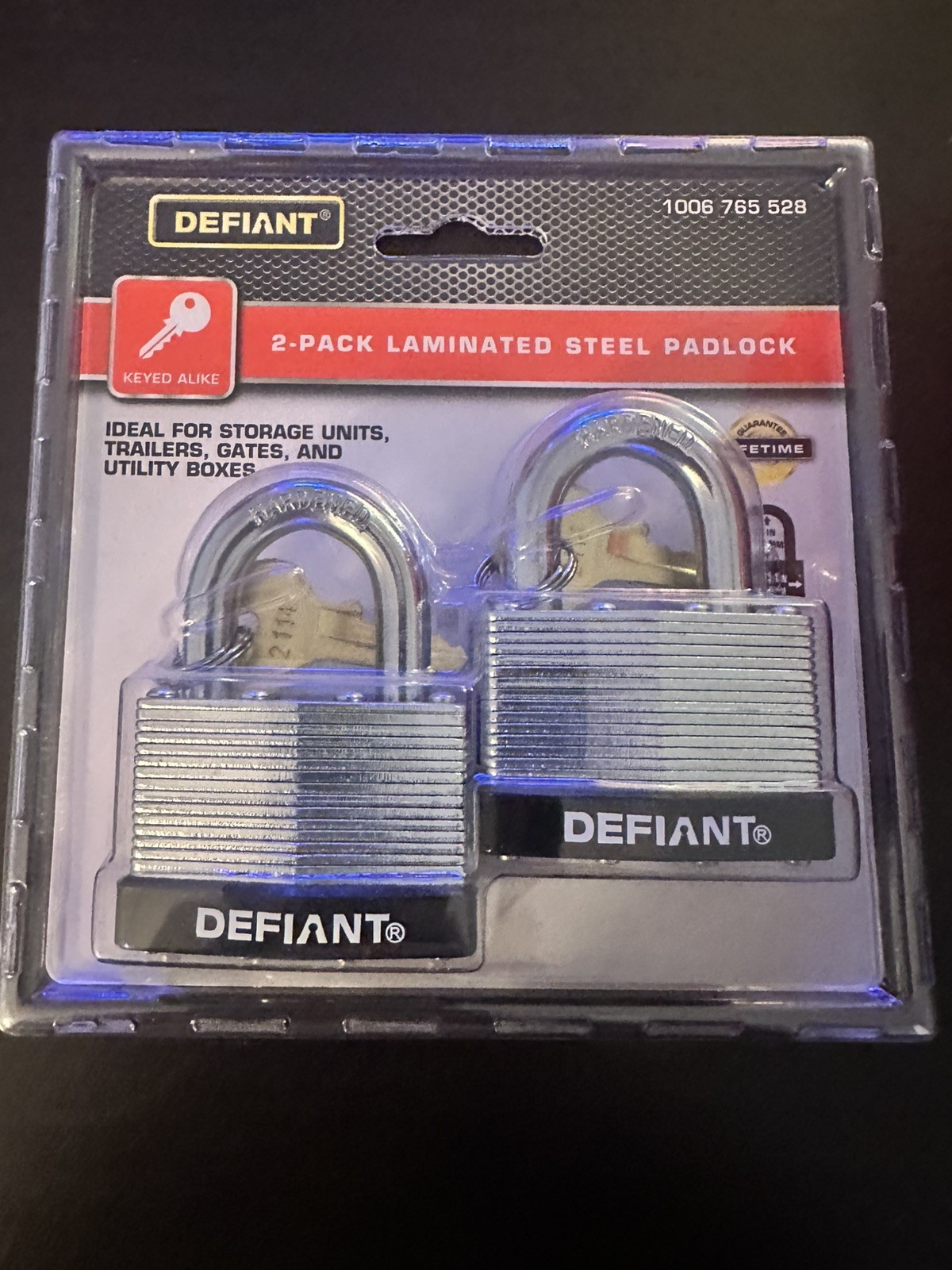 Defiant 2 Pack Laminated Steel Padlock 1006 765 528