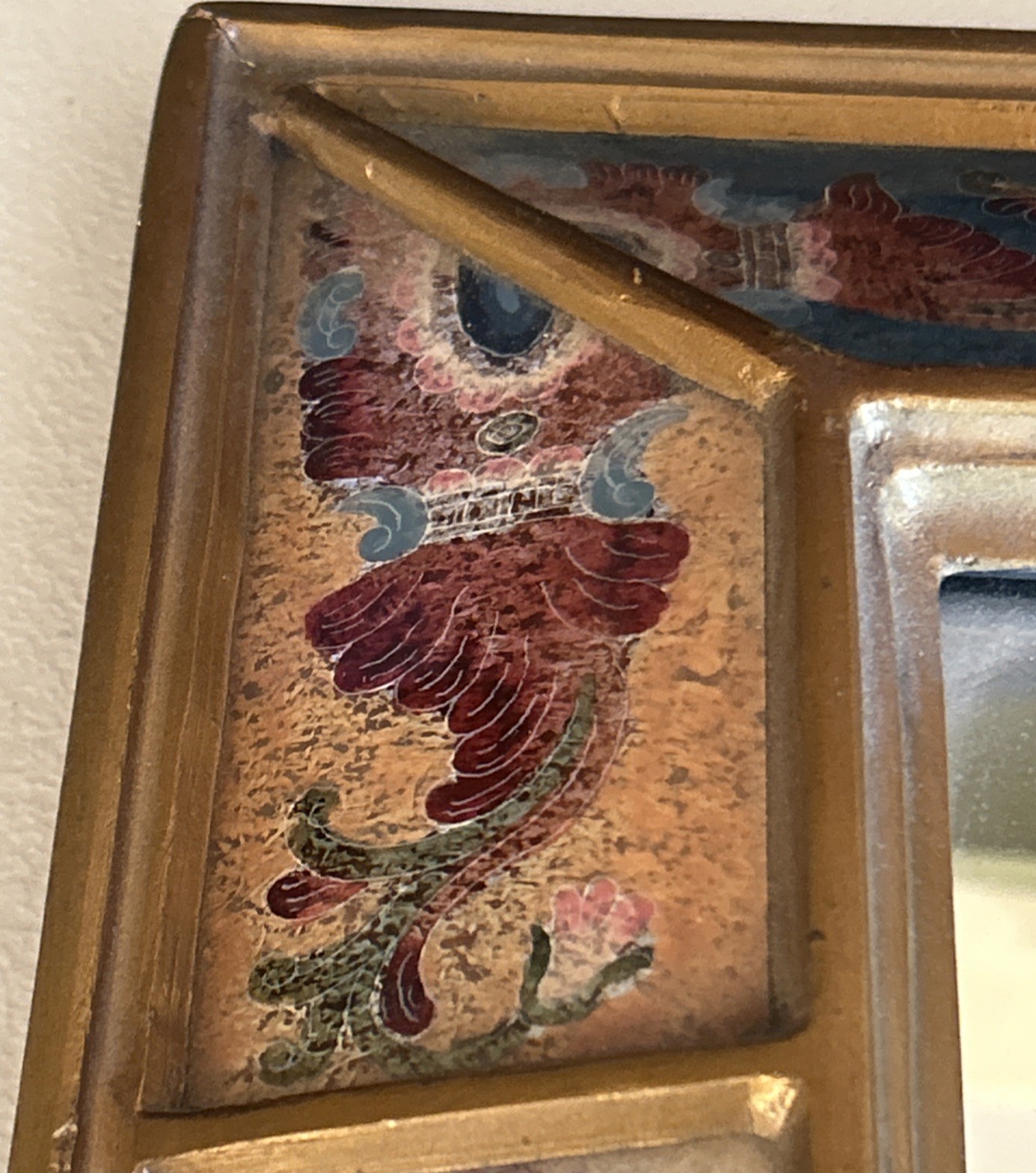 Peruvian hand painted mirror frame(R)
