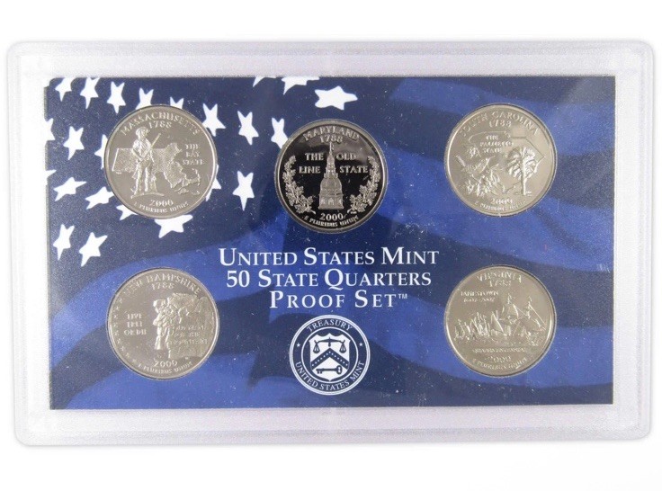 2000 Clad Proof Set U.S. Mint Original Government Packaging OGP COA