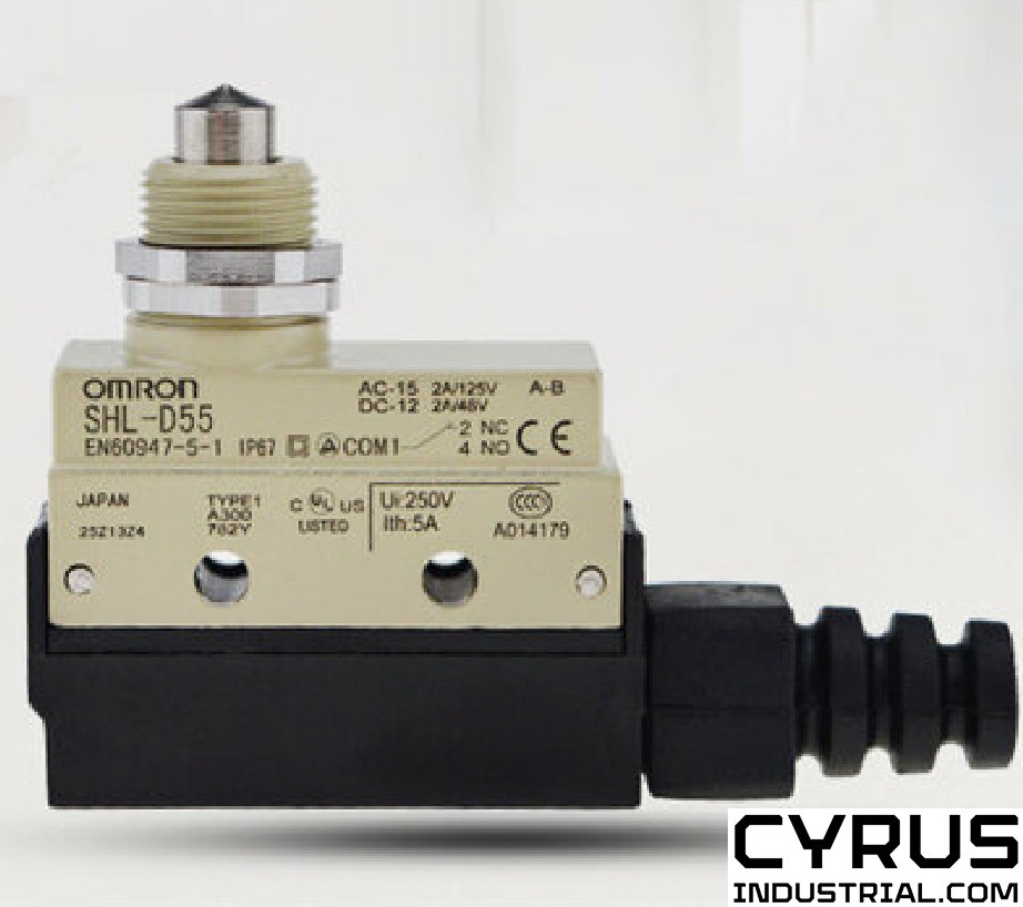 Omron SHL-D55-01 Enclosed Limit switches, Micro load, IP67, SPDT, Plunger, Panel