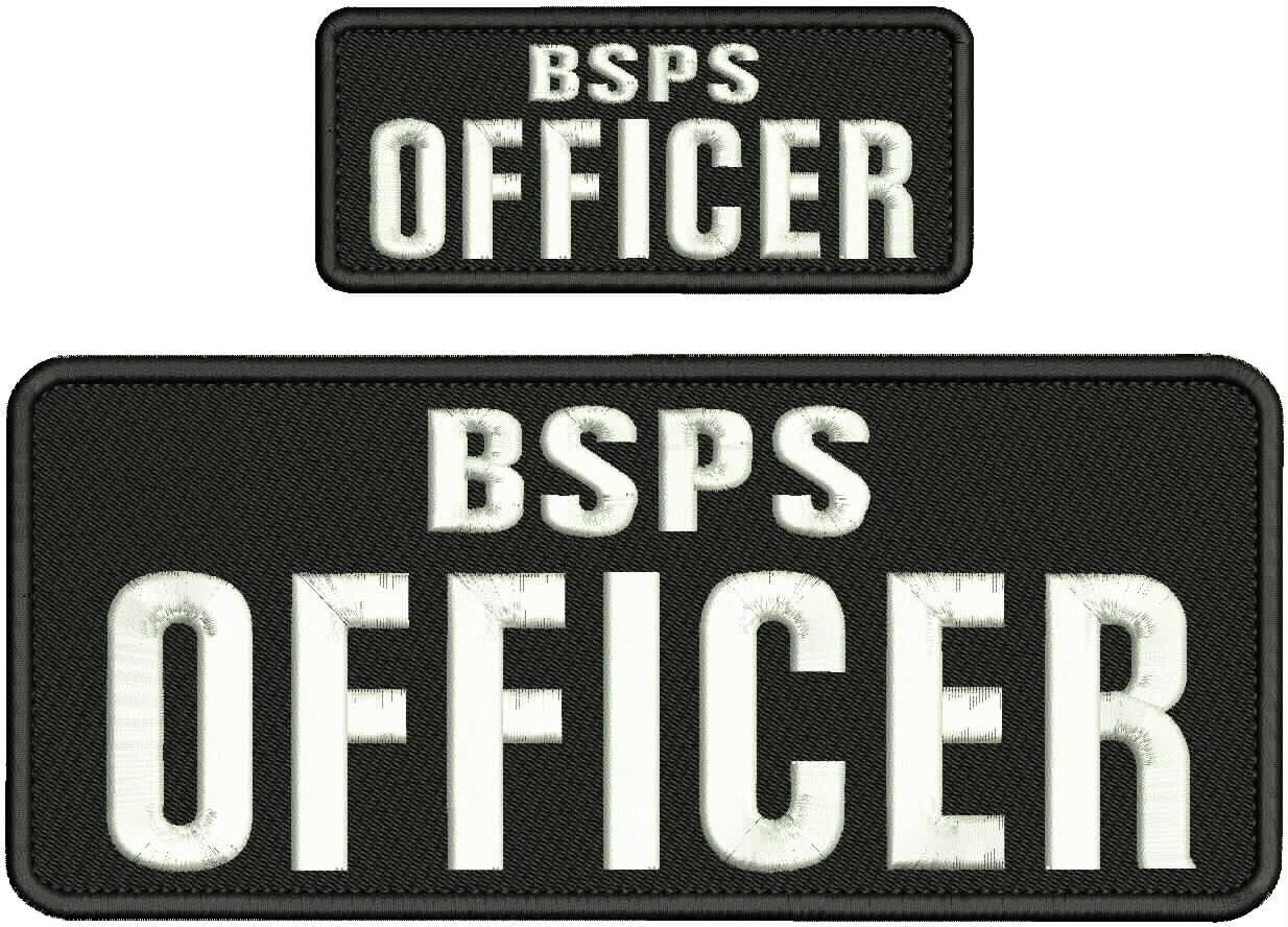 BSPS OFFICER EMBRIDERY PATCH 4X10 AND 2X5  hook on back