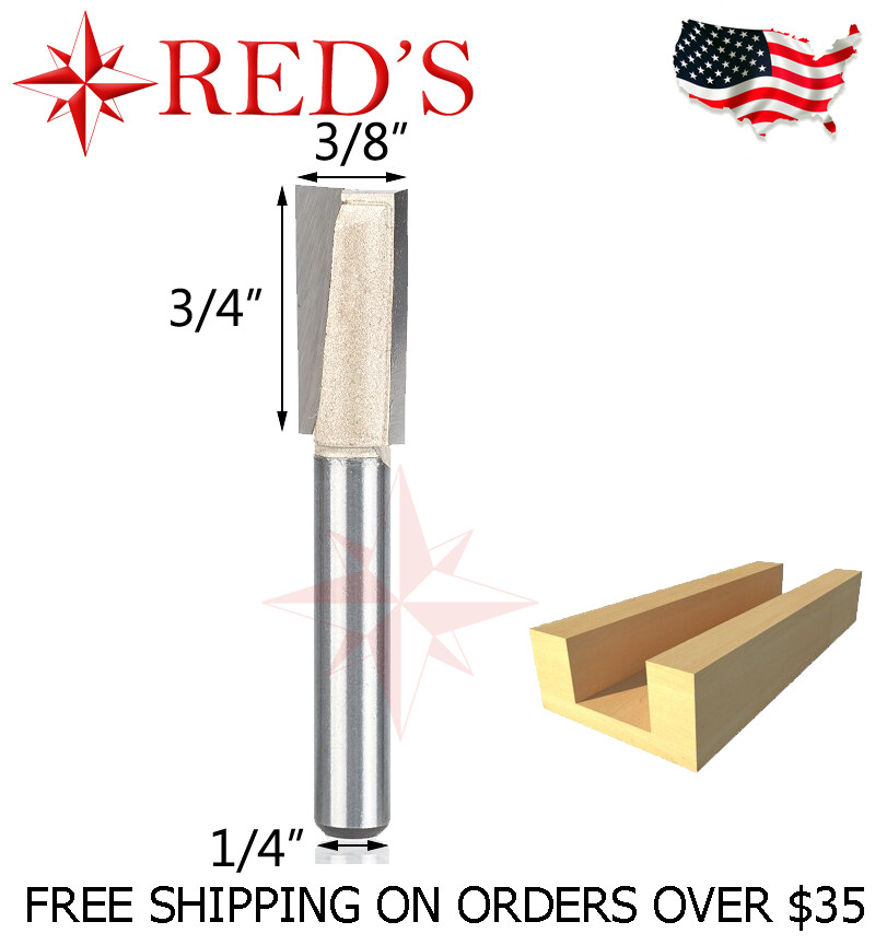 Tideway Carbide Pro LC01060604 3/8" Dia Bottom Cleaning 1/4" shank router bit