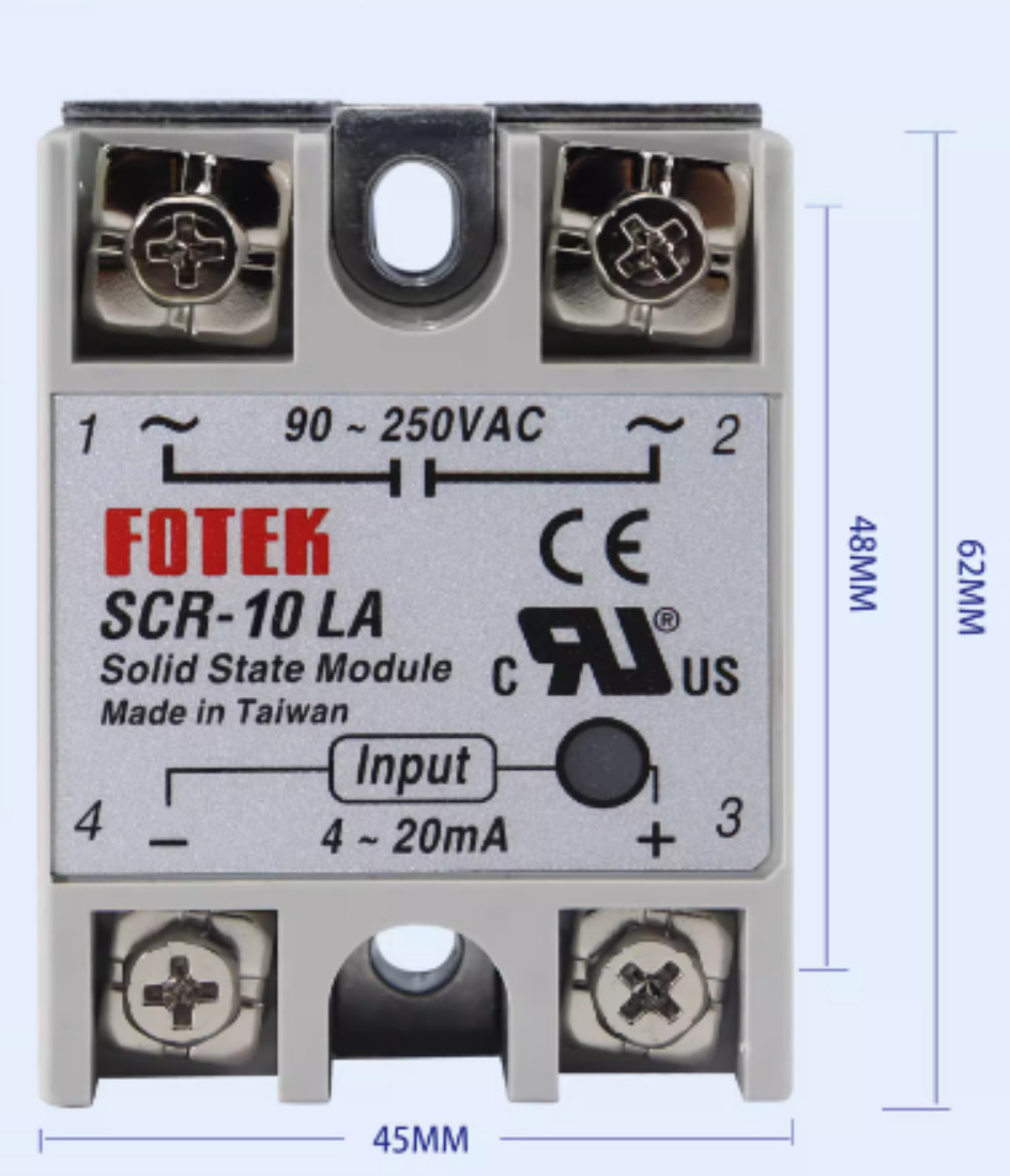 Fotek SCR-10LA SCR10LA Solid State Module 90-250VAC 10A Brand