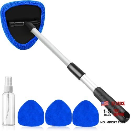 Windshield Cleaning Tool, Car Window Cleaner Windshield Cleaner with Dark Blue