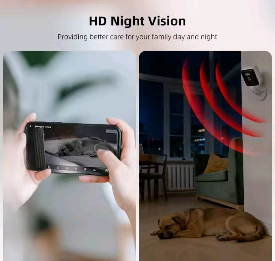 HD Mini Wireless with Night Vision, Long Battery Life, Motion Detection