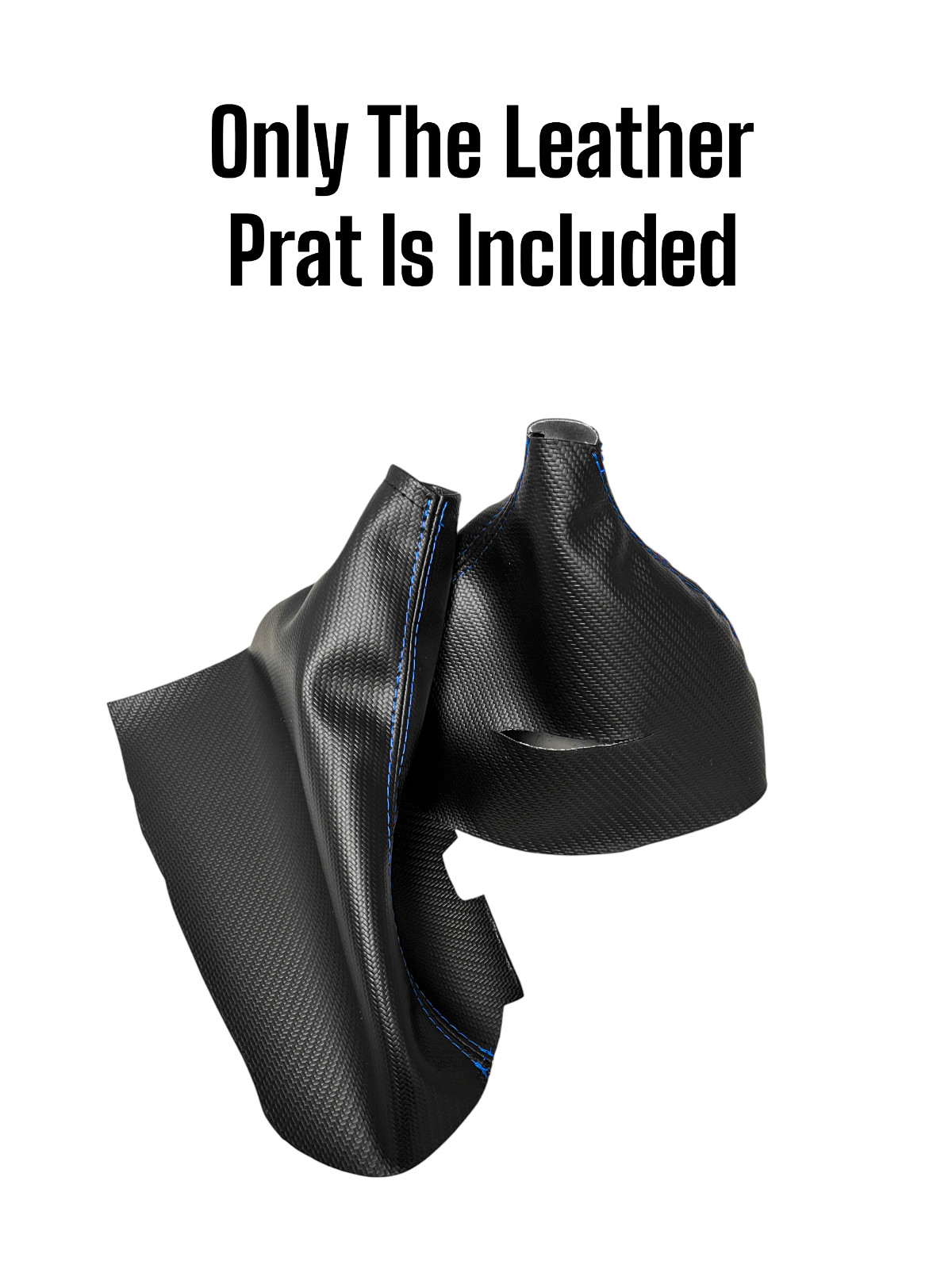 Blue Stitch Carbon Fiber Vinyl Shift & E-Brake Boot Cover For Chevy C6 2005-2013