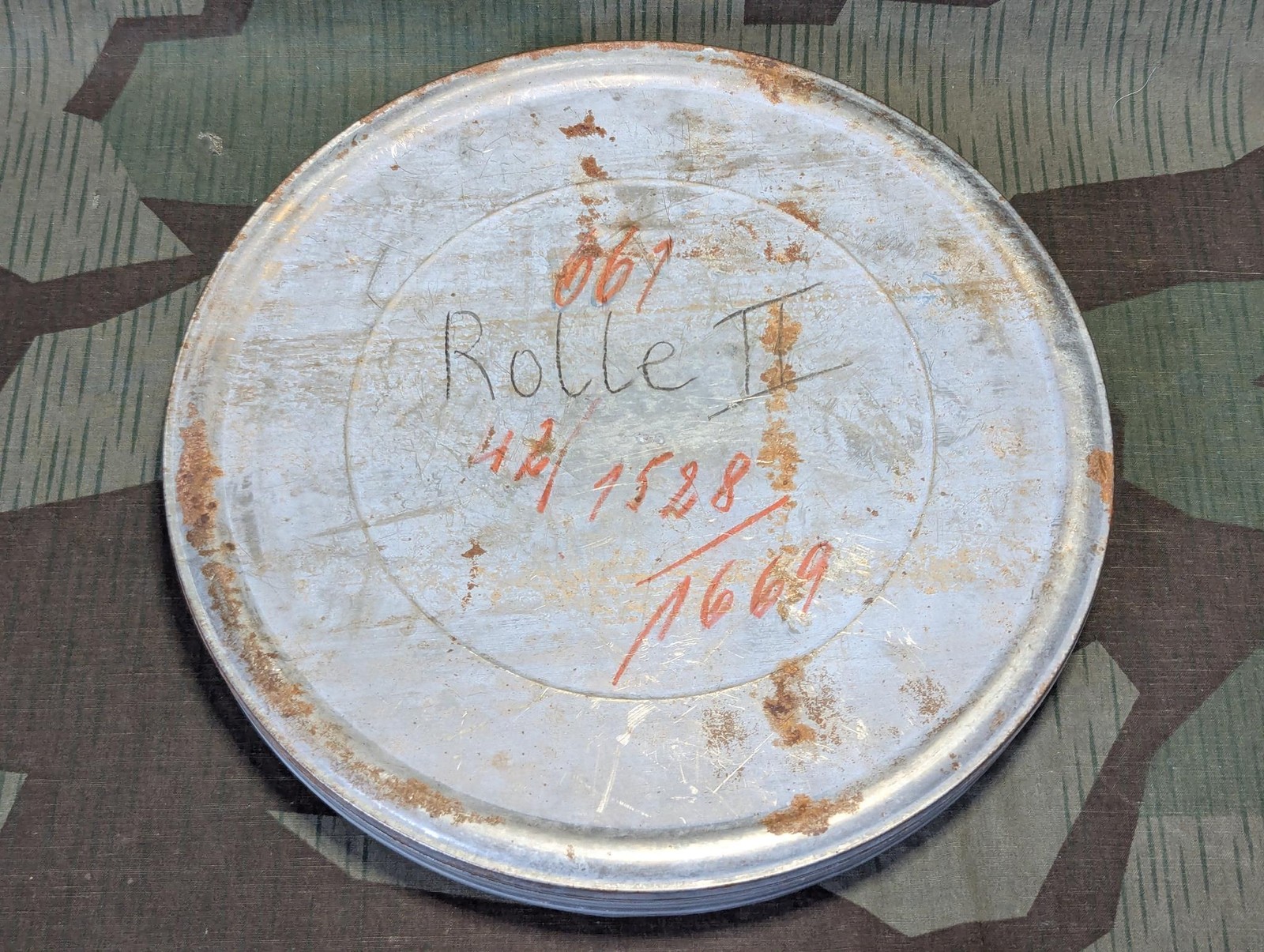 Original WWII German Wehrmacht Film Reel Canister Heeresfilmwesen Empty Army WW2