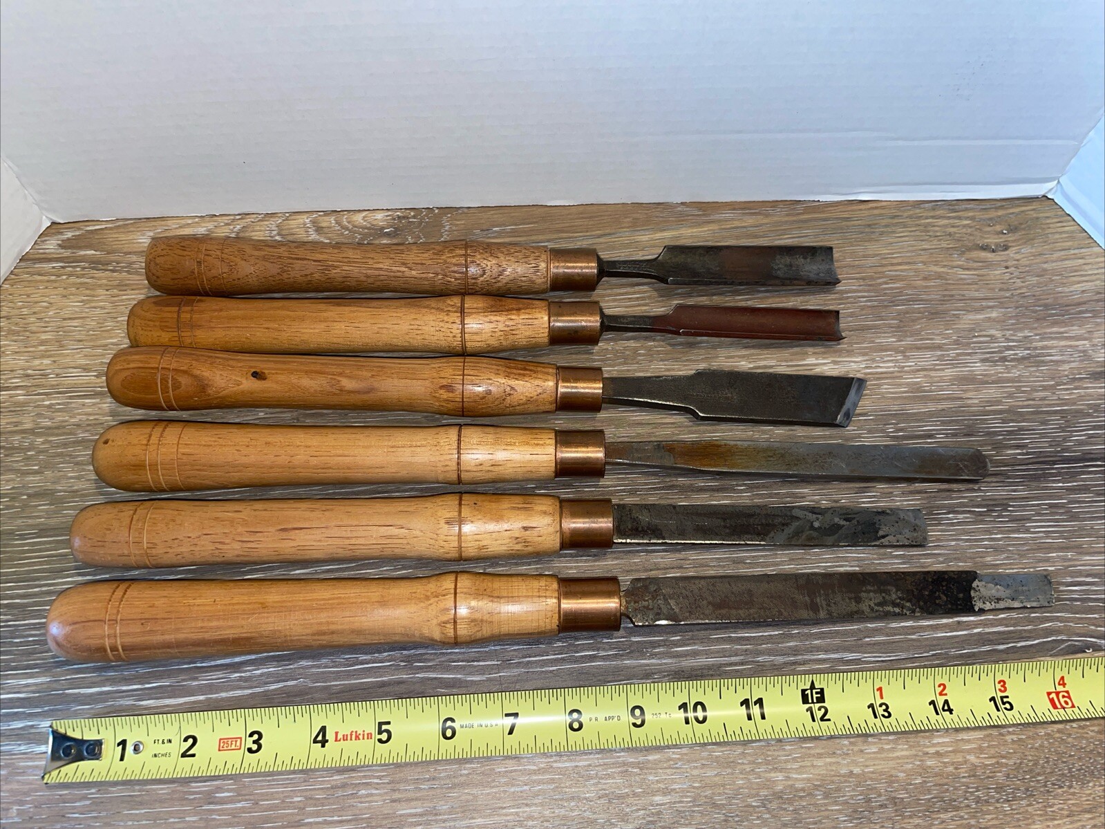 Vtg Lathe Wood Turning Carving Chisels Buck Bro, W. Butcher And Some Homemade.