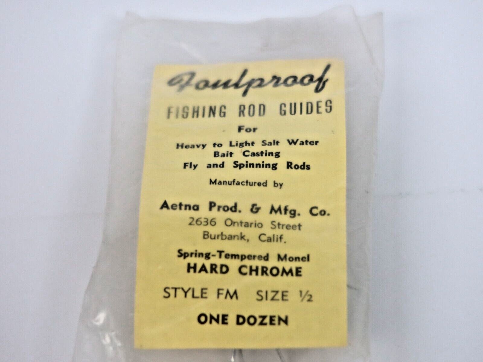Aetna Foulproof Rod Line Guides Fishing Rod Building Style FM Size 1/2 12pcs