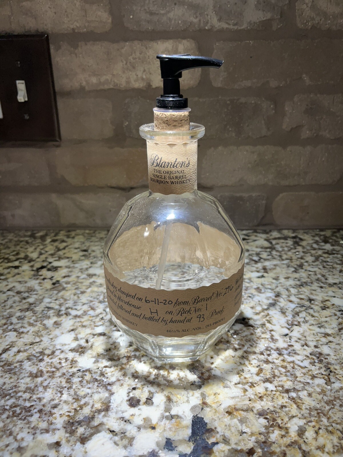 Blanton’s Soap Pump For  Bottle 375/750ml ~Soap Pump Only~.  No Bottle
