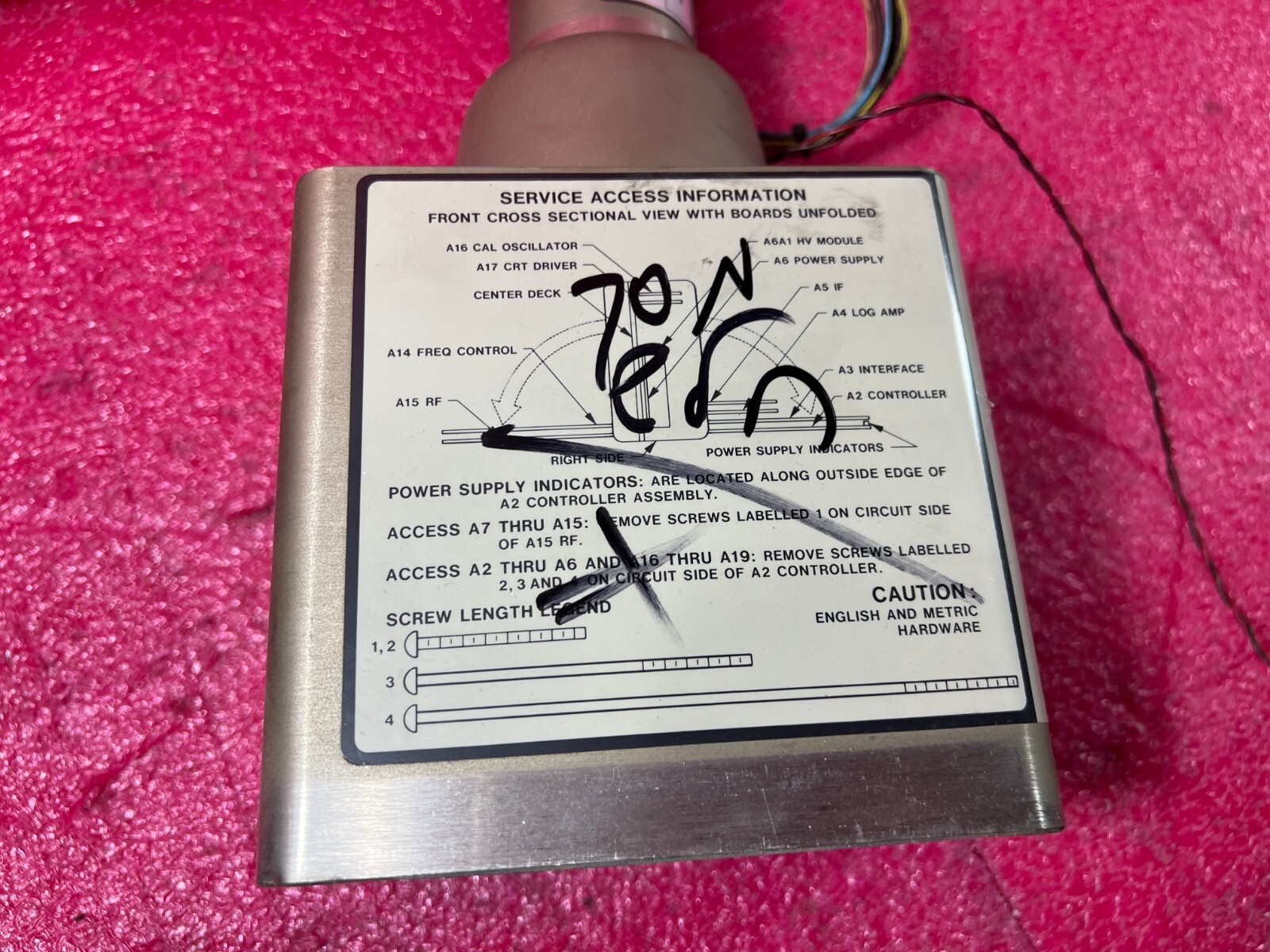 HP Hewlett Packard 8562A Spectrum Screen For Parts