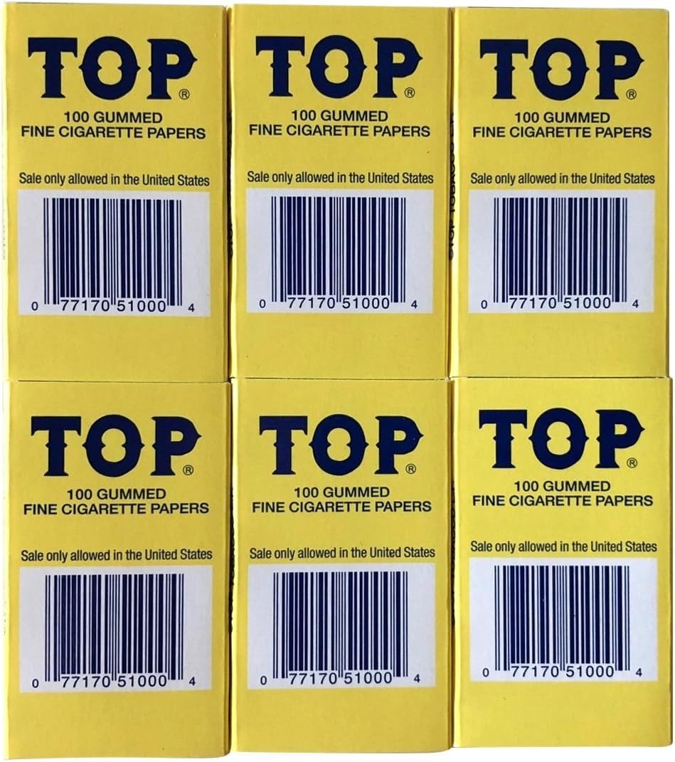 Top Rolling Papers Fine Gummed Cigarette Papers (24 Booklets)