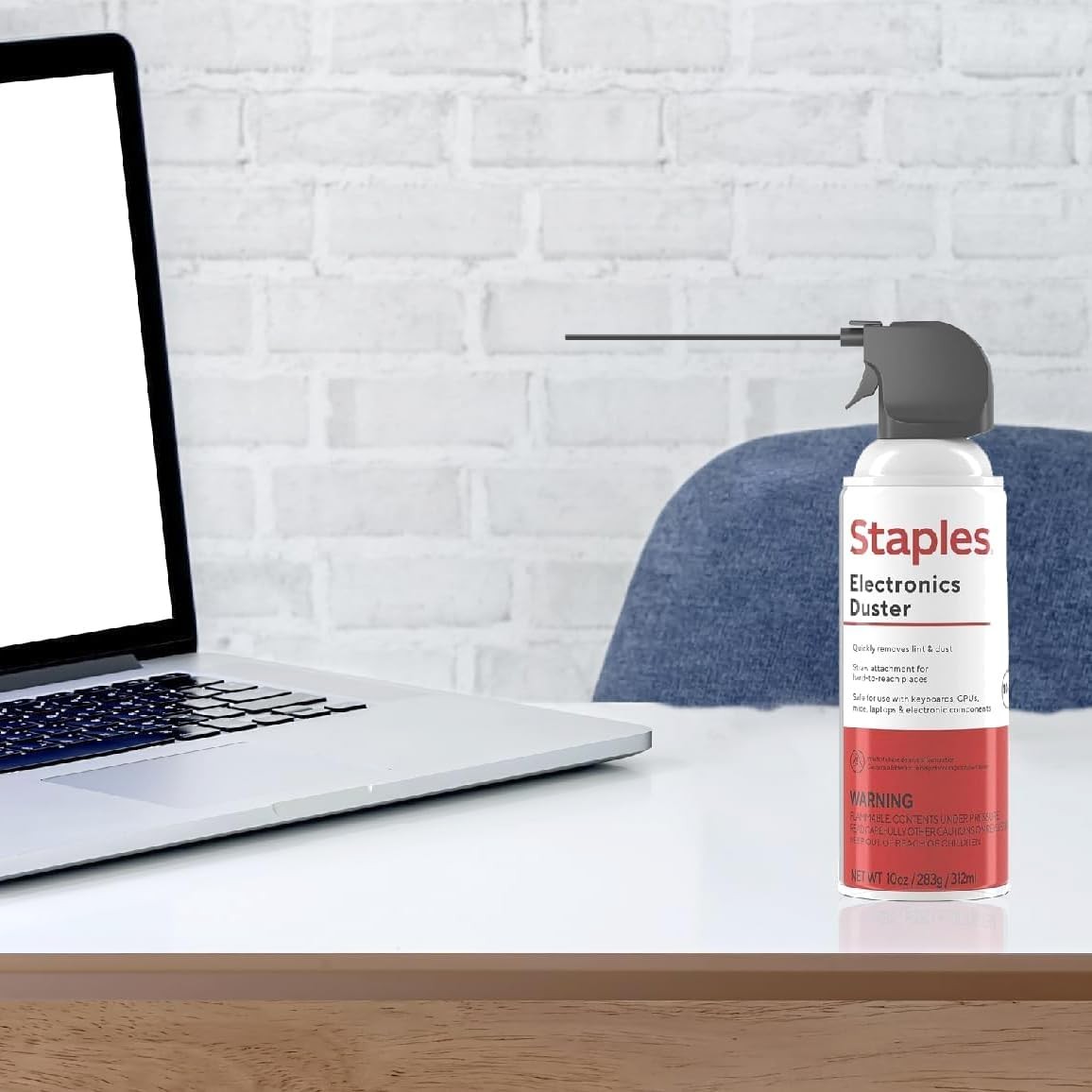 Staples Compressed Air Duster 4 Pack 10 Oz Cans Electronics Keyboard Cleaner