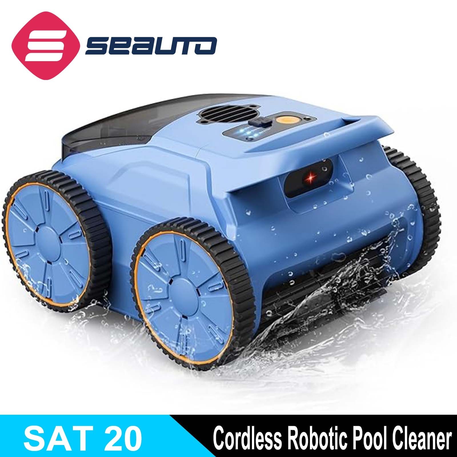 Seauto SAT20 Robotic Pool Vacuum for Inground Pools Wall & Waterline Cleaning