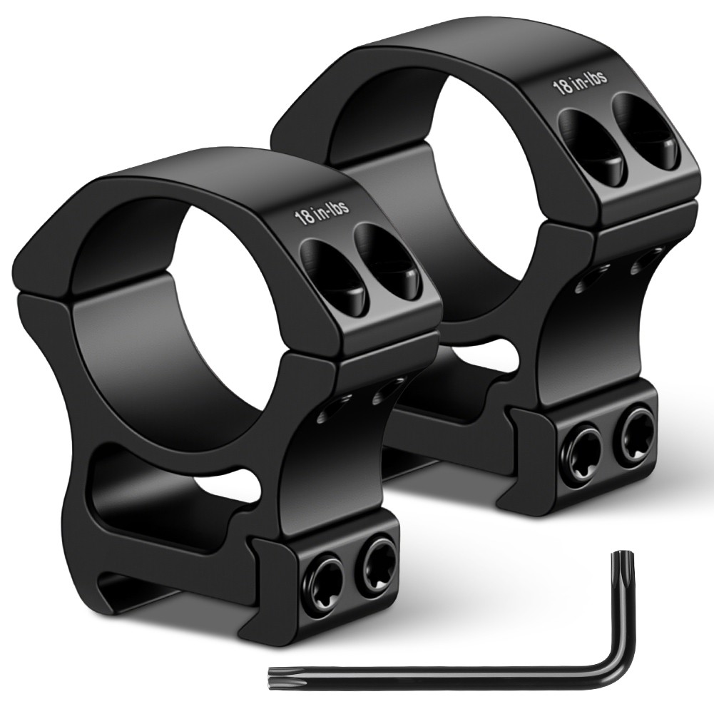 2Pcs Scope Rings 30mm Diameter for 20mm Rails Includes Four additilonal screws