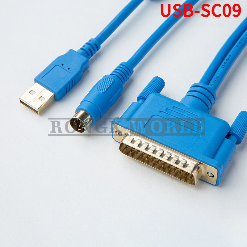 PLC Programming Cable USB-SC09 Suitable Mitsubishi FX/A Series PLC