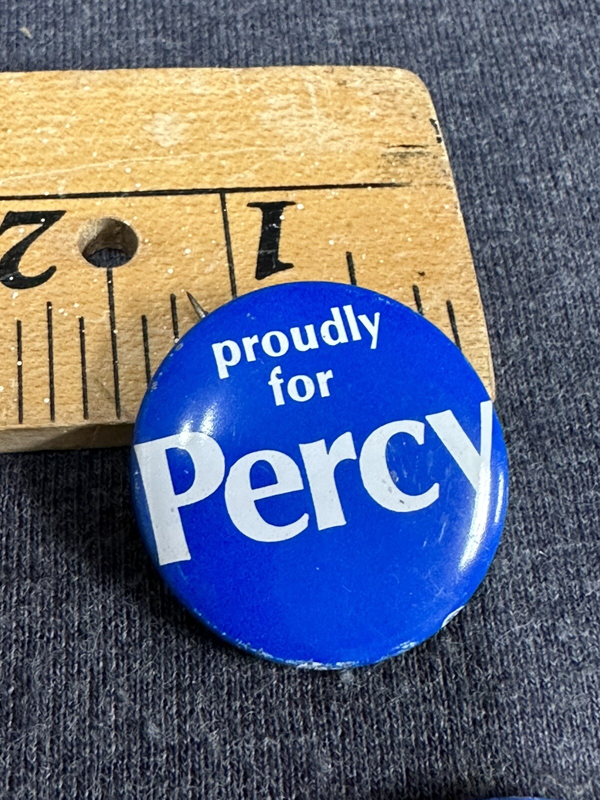 3 - Proudly For Percy Political Button Pinbacks