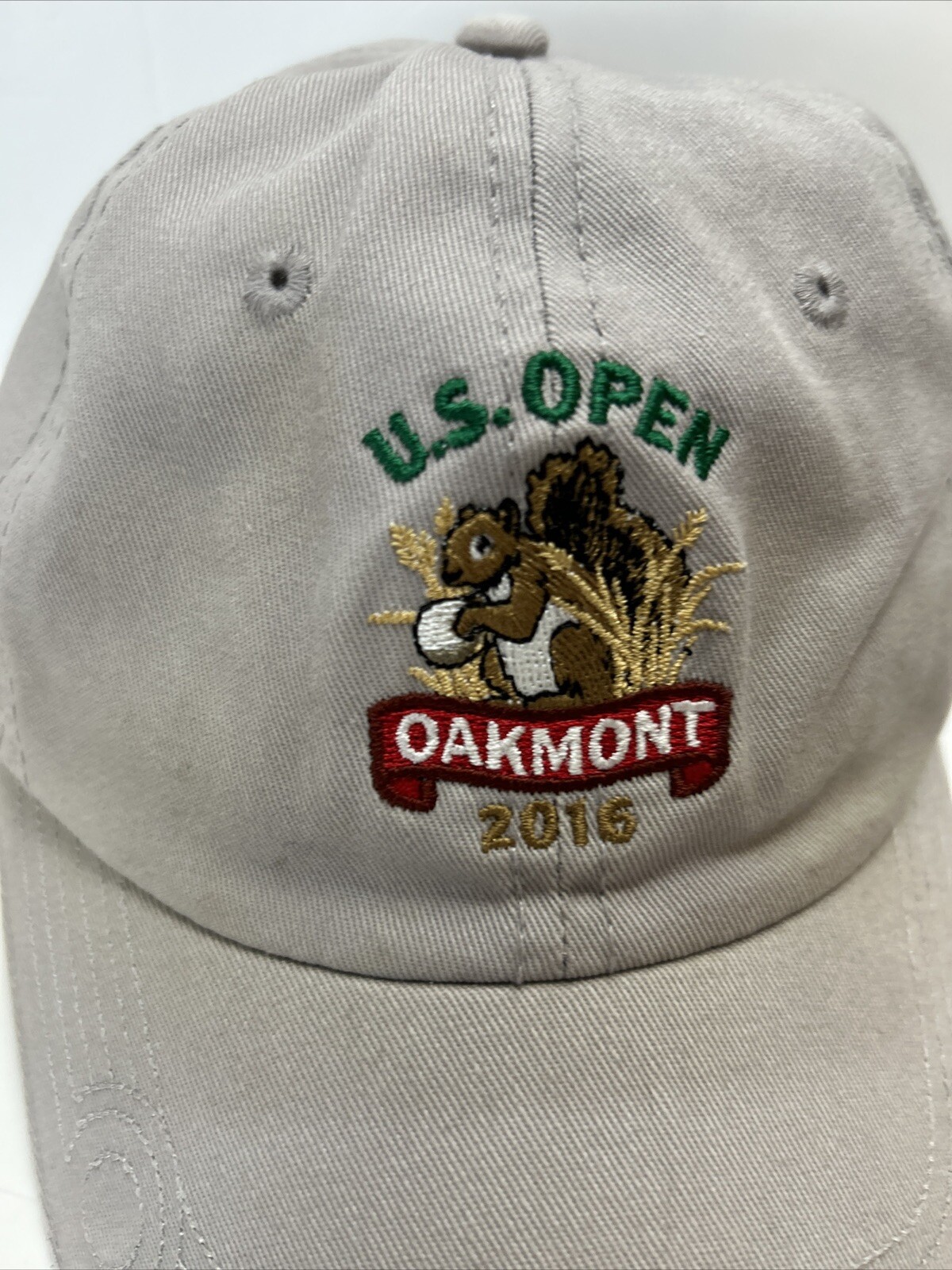 U.S. Open 2016 Golf Oakmont USGA Cap Hat Gray Adjustable Strap Back Golfer