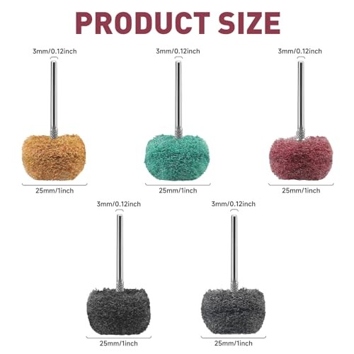 50 PCS Abrasive Buffing Wheels Set for Rotary Tool, 1 Inch