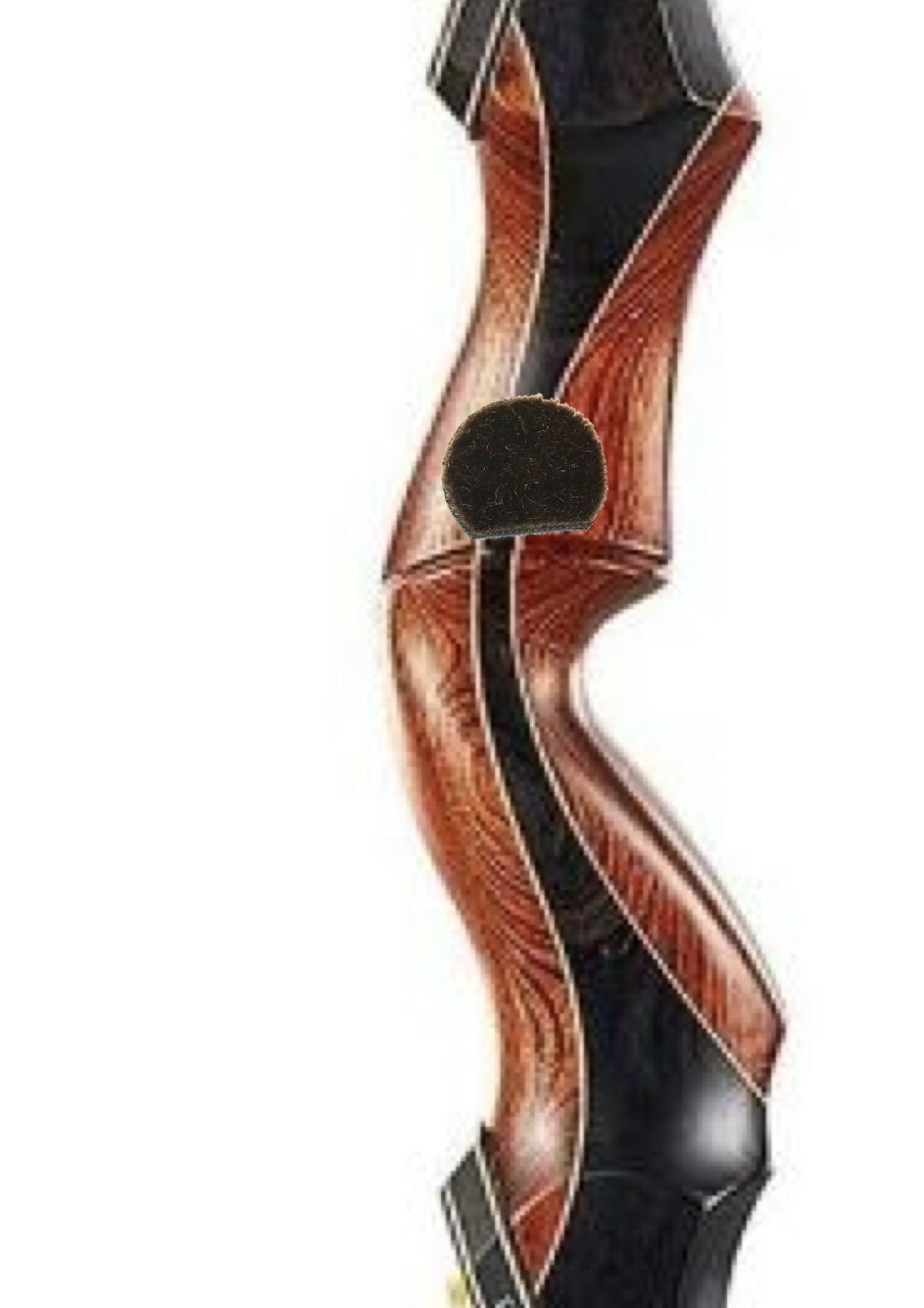 3 Brown HAIR RUG ARROW REST OVAL Side Plates Traditional Archery Recurve # OBR