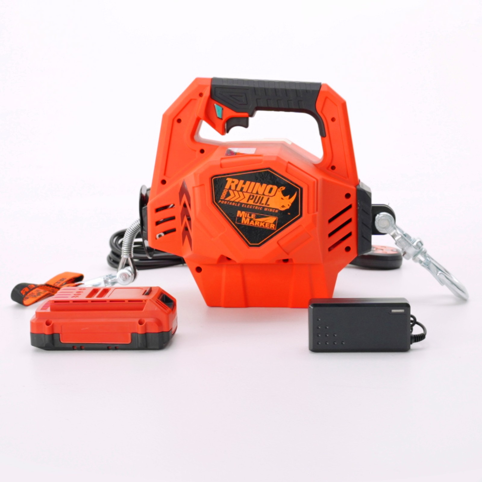 Mile Marker 71-1000 Rhino Pull 1000LB Portable Winch w/Synthetic Rope