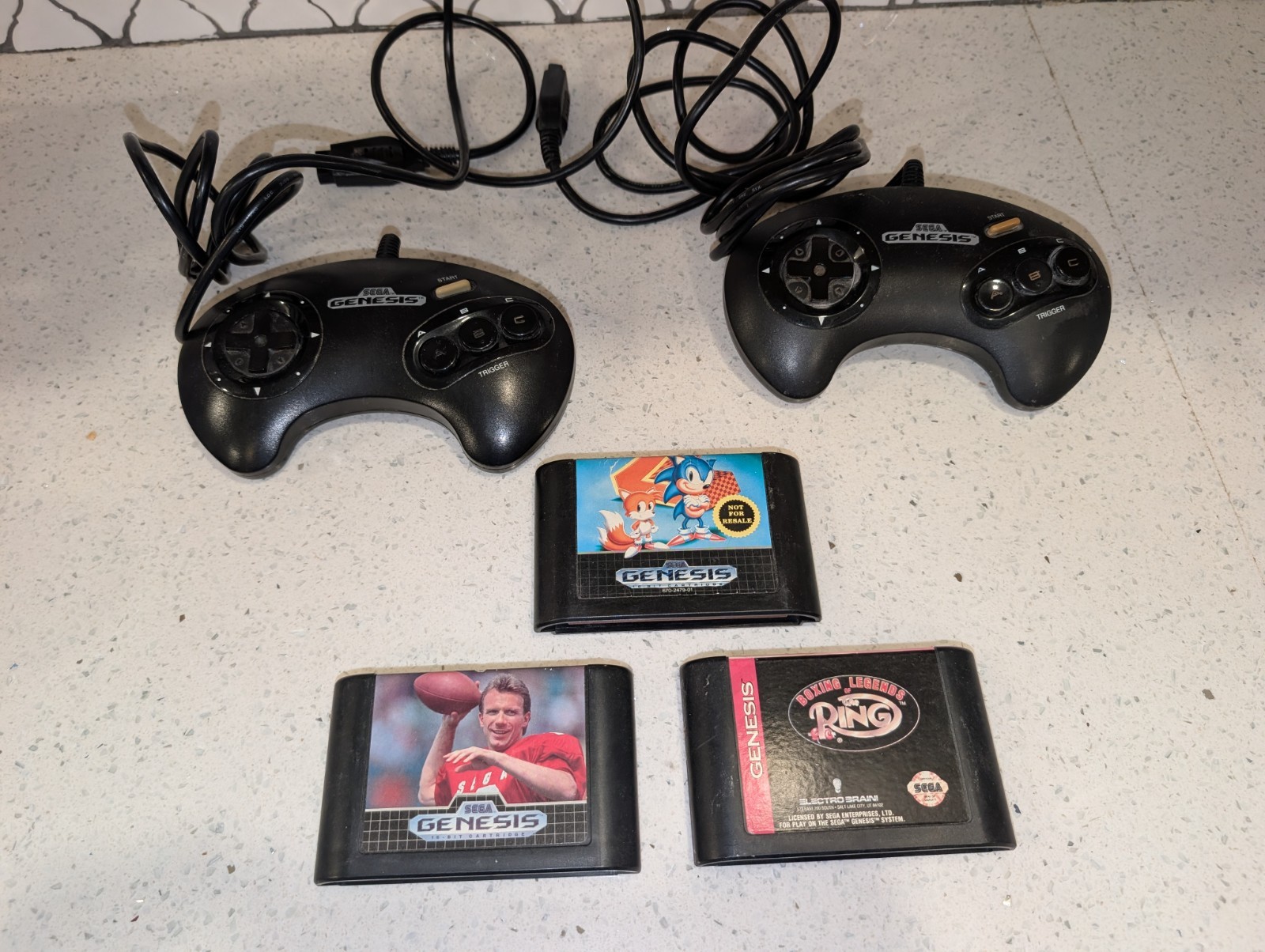 Sega Genesis Controller And Games