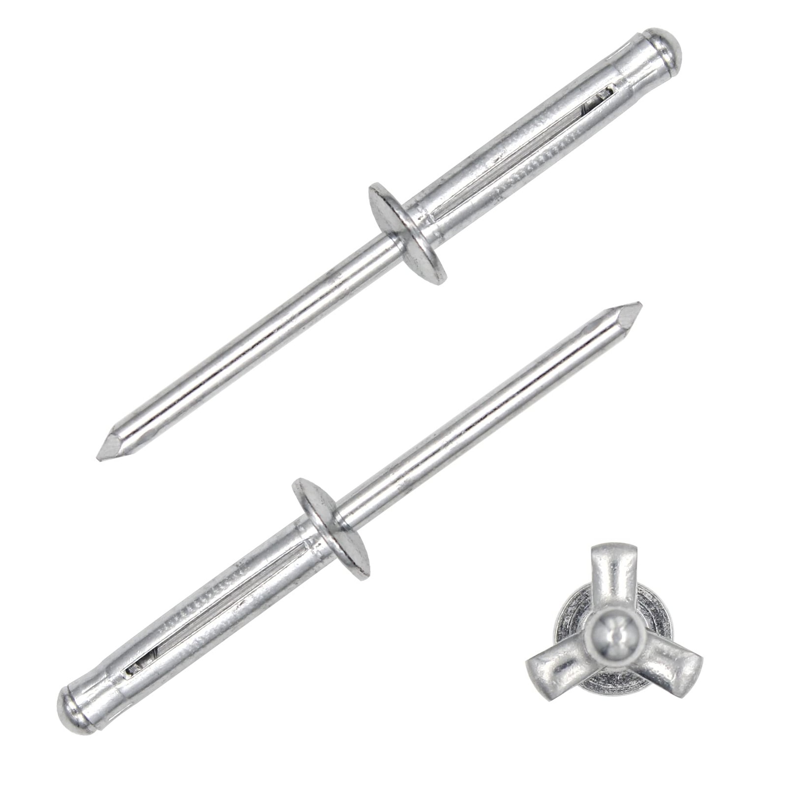 ALLCLEAN 3/16" x 1" Tri-Fold Rivets Assortment - 3/16"x1", Silver