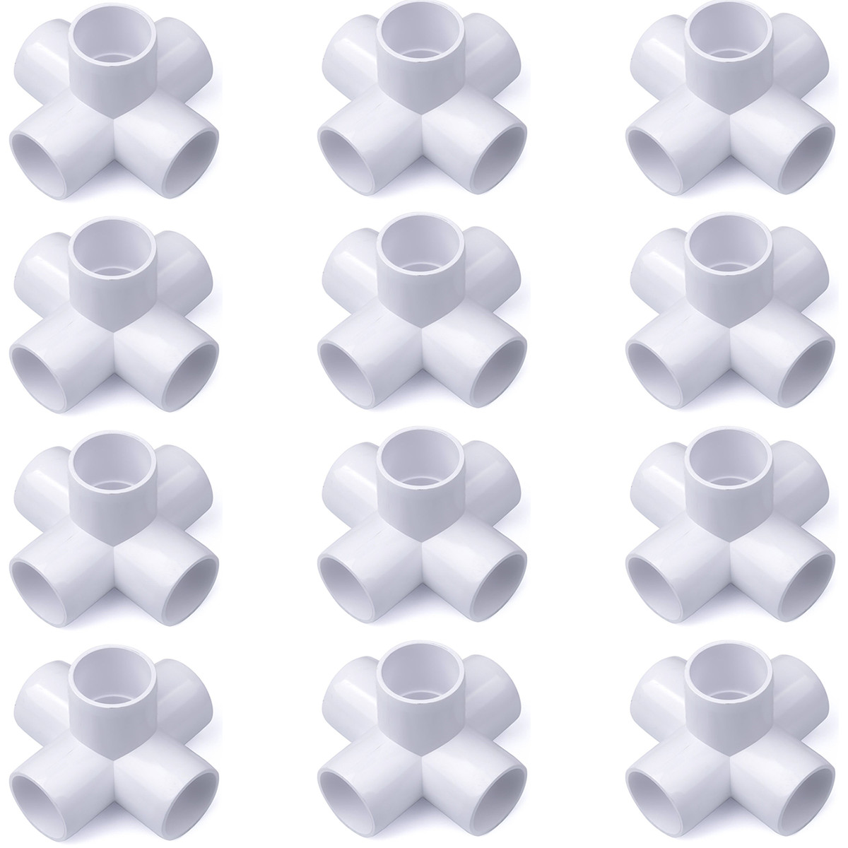 12-Pack 3/4 in. 5-Way PVC Elbow ASTM SCH40 Furniture-Grade Fittings